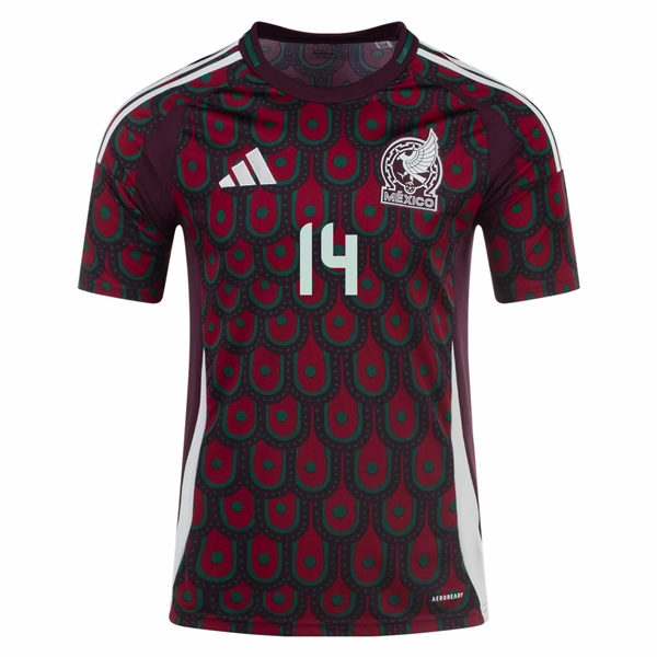 Adidas Mens Mexico Chicharito Home Jersey 24/25 (Multicolor) Quick Dry Material Reinforced Hemline