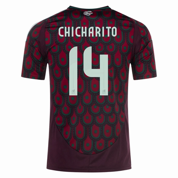 Ultra Soft Feel Adidas Mens Mexico Chicharito Home Jersey 24/25 (Multicolor)