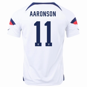 Nike United States Brenden Aaronson Home Jersey 22/23 (White/Loyal Blue) Layered Insulation System