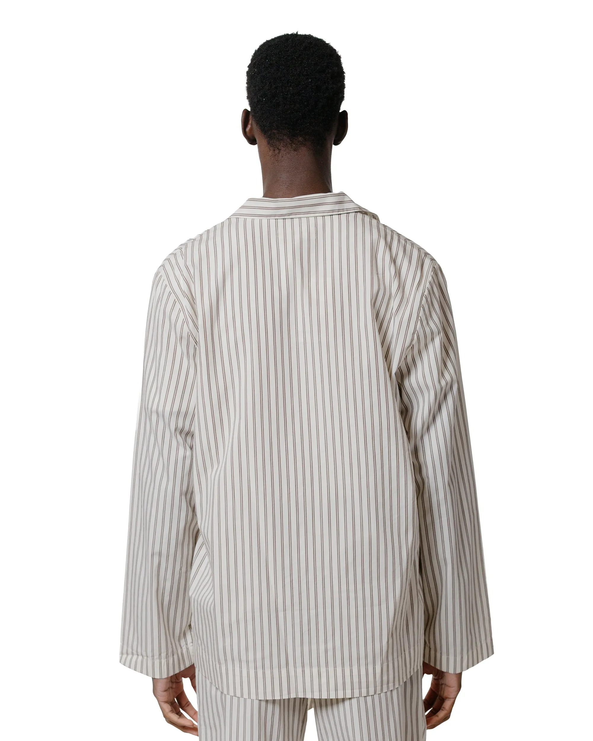 Tekla Poplin Pyjama Shirt Hopper Stripes Loose Comfort