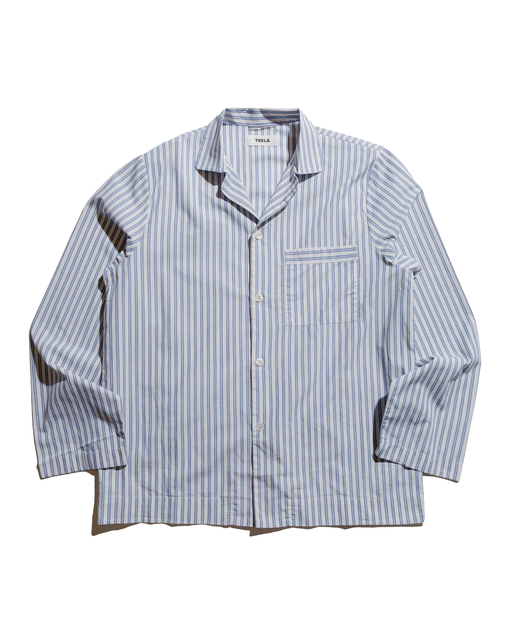 Abrasion Resistant Edges Tekla Poplin Pyjama Shirt Skagen Stripes