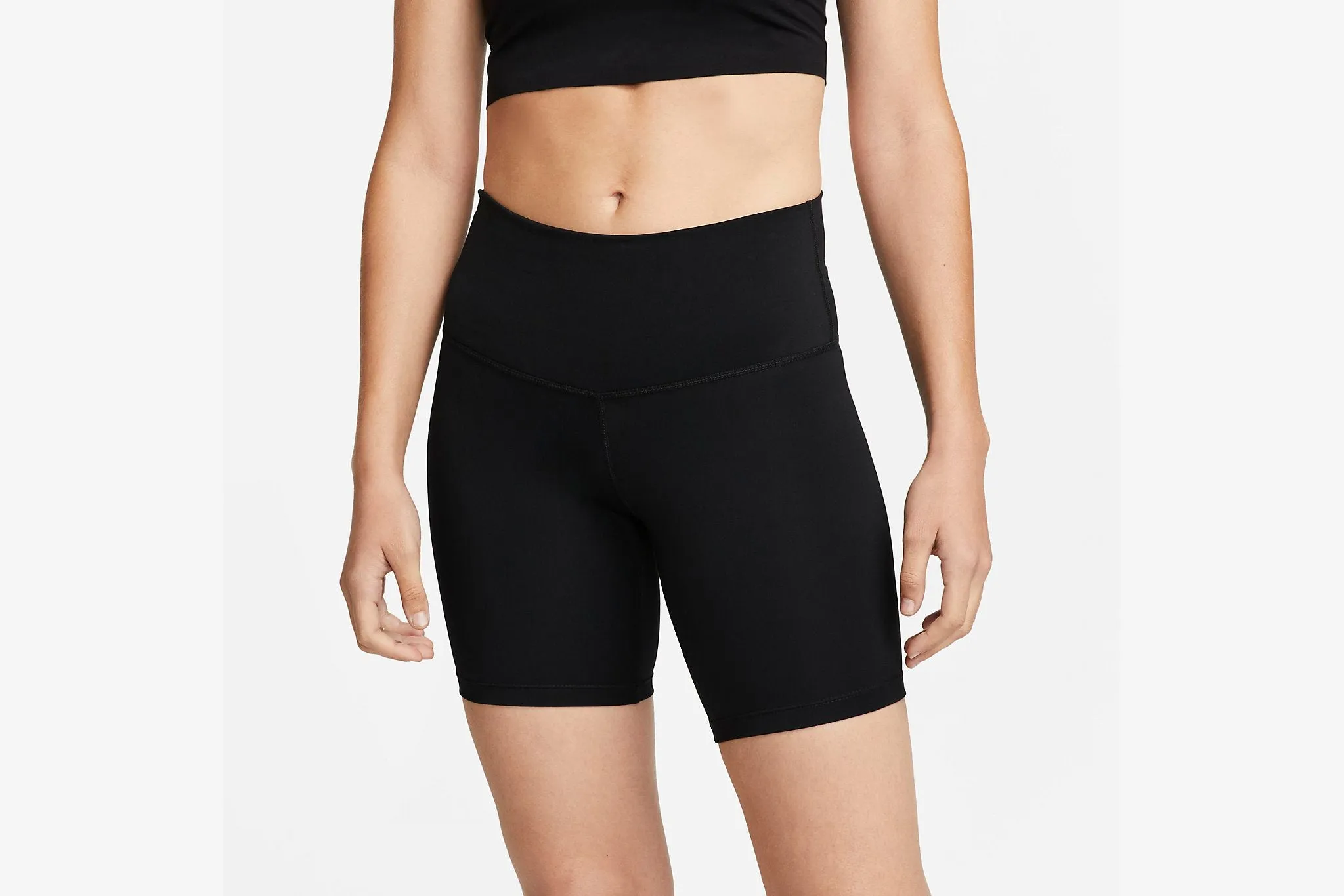 Organic Cotton Certification Clear Tone Nike "Yoga High-Waisted 7" Shorts" W - Black