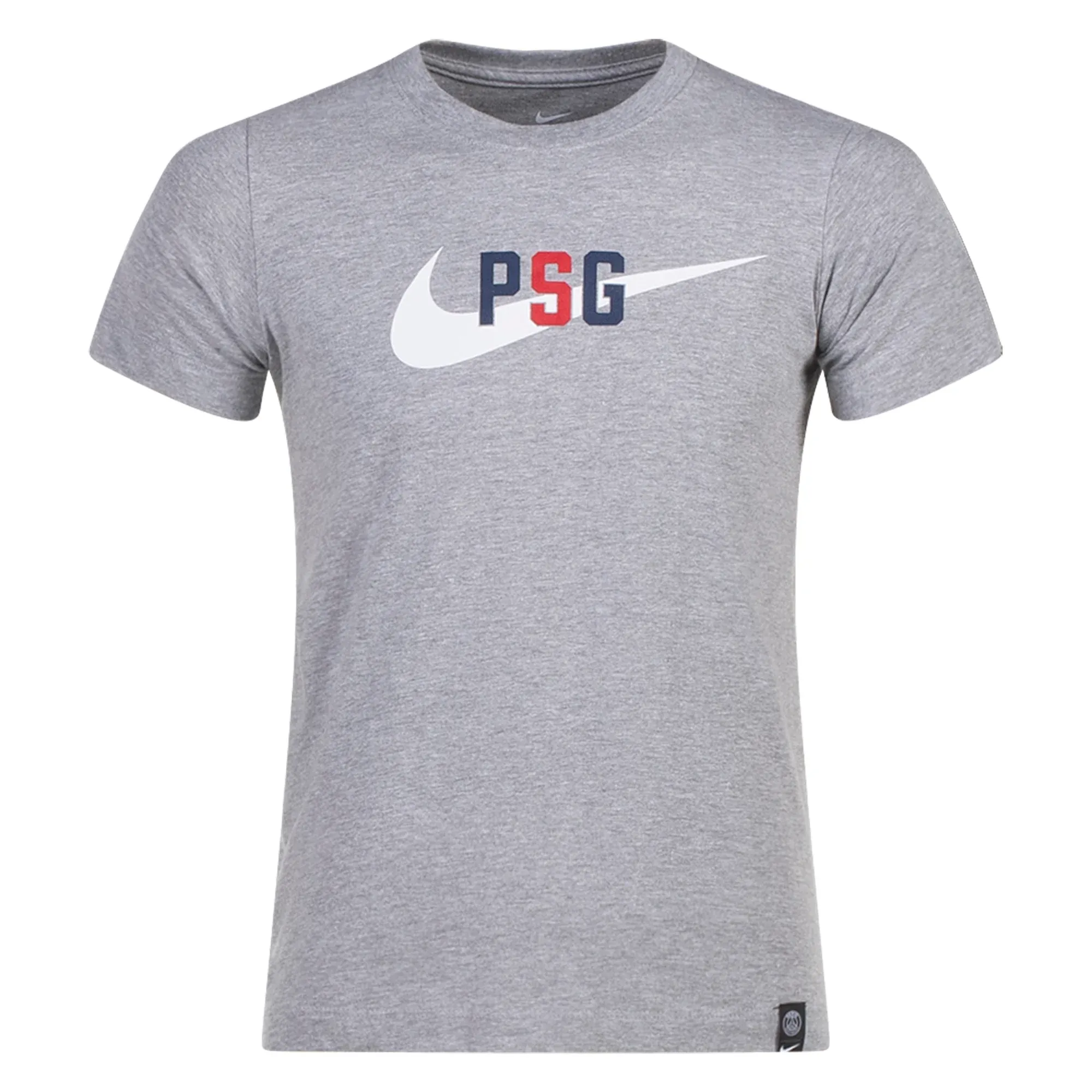Nike Youth Paris-Saint Germain Swoosh T-Shirt 23/24 (Dark Grey Heather) Sporty Appeal