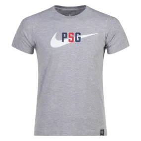 Nike Youth Paris-Saint Germain Swoosh T-Shirt 23/24 (Dark Grey Heather) Sporty Appeal