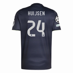 adidas Huijsen Real Madrid 25/26 Away Jersey w/ Champions League Patches (Legend Ink) Breathable Back Vents