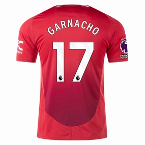 Breeze Control adidas Manchester United Alejandro Garnacho Home Jersey w/ EPL   No Room For Racism 24/25 (MUFC Red)