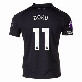 Puma Doku Men's Manchester City Away Jersey 25/26 w/ NRFR   EPL Patches (Puma Black) Fresh Look