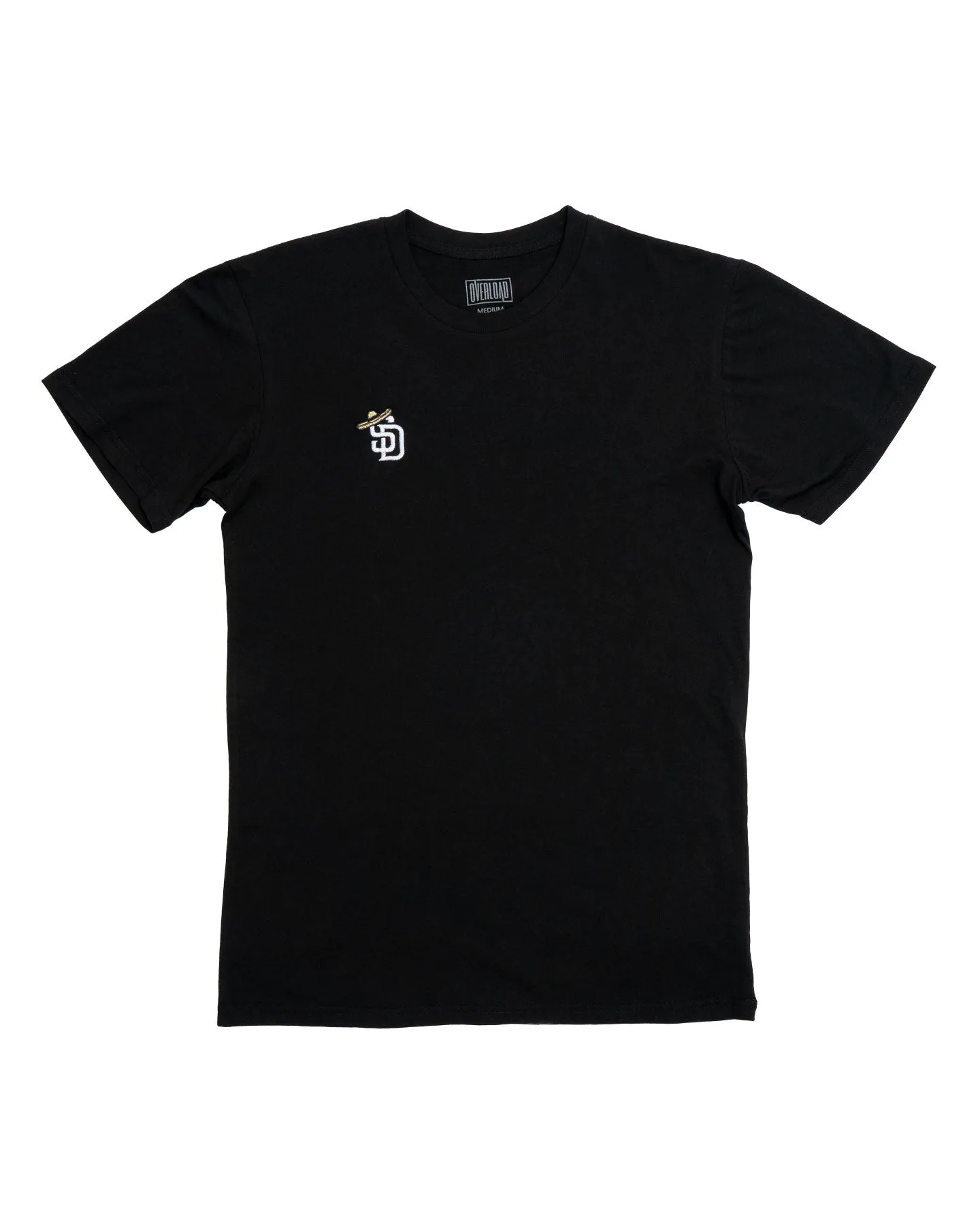 Overload Sombrero Embroidery Tee - Black Graceful Design