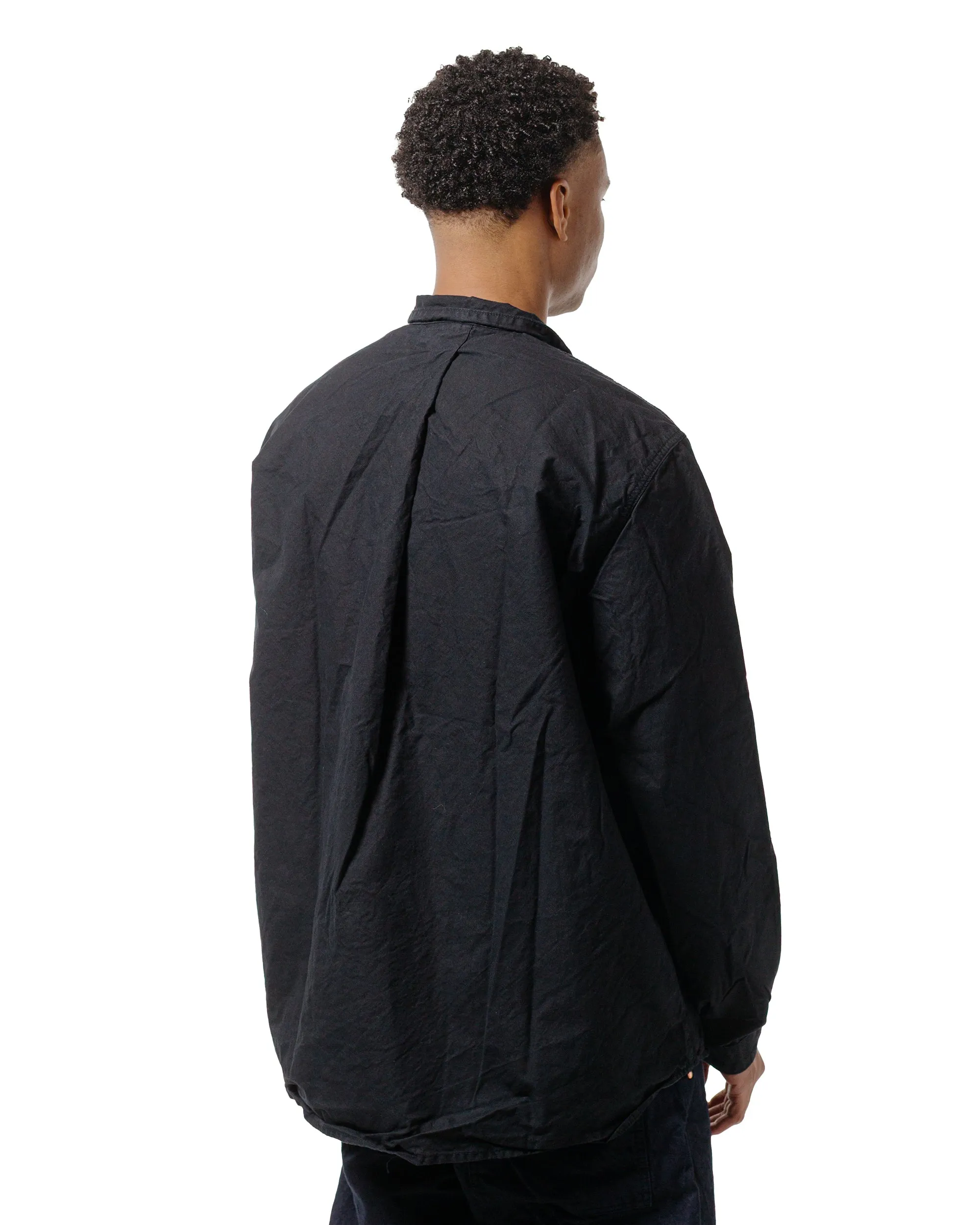 Trendy Apparel Tender Type 468 Flipped Collar Shirt Black Cotton Panama Hadal Blue