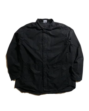 Tender Type 468 Flipped Collar Shirt Black Cotton Panama Hadal Blue Bold Hue Low Maintenance