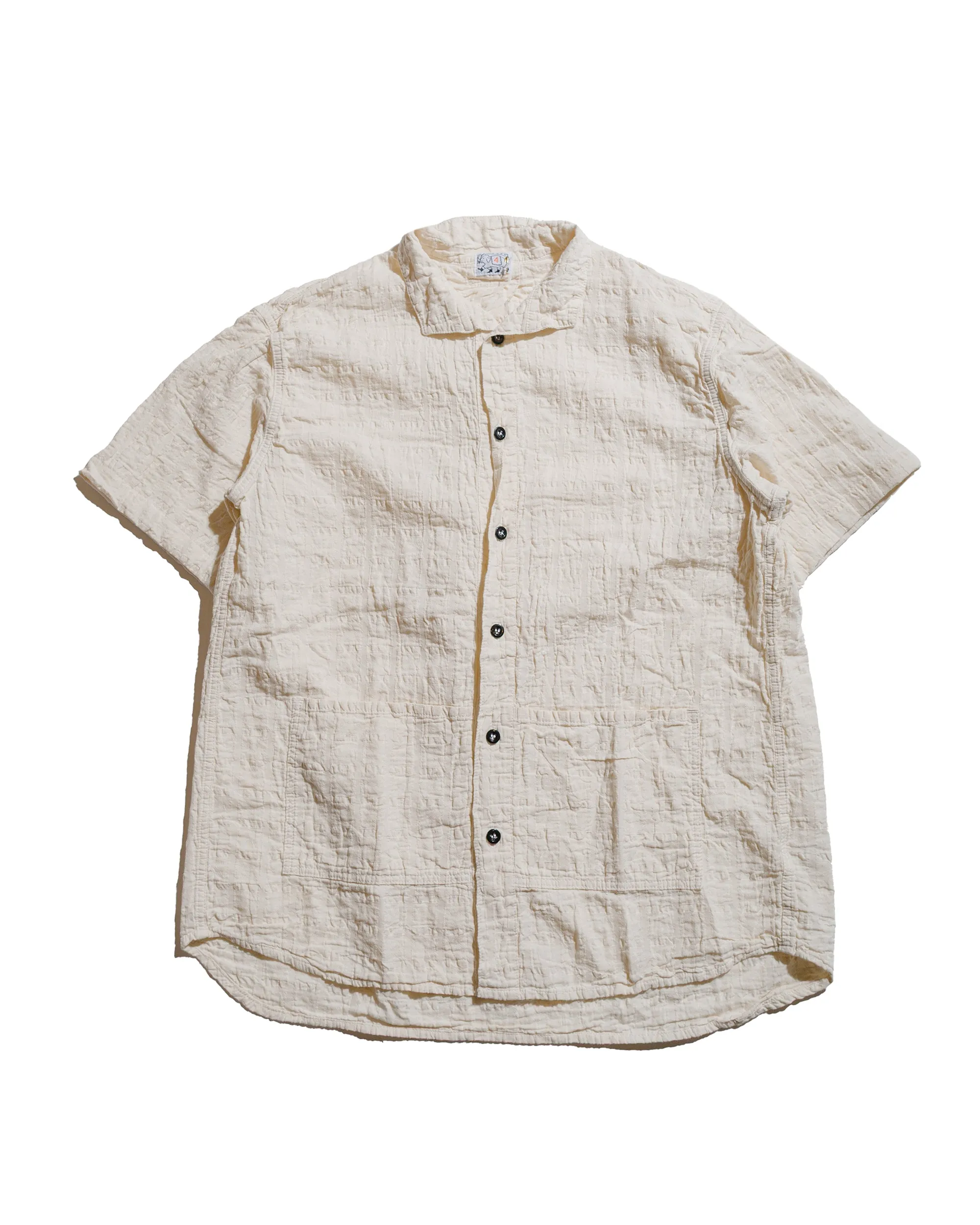 Hiking Gear Tender Type 469 Short Sleeve Flipped Collar Shirt Airbag Cambric Rinsed