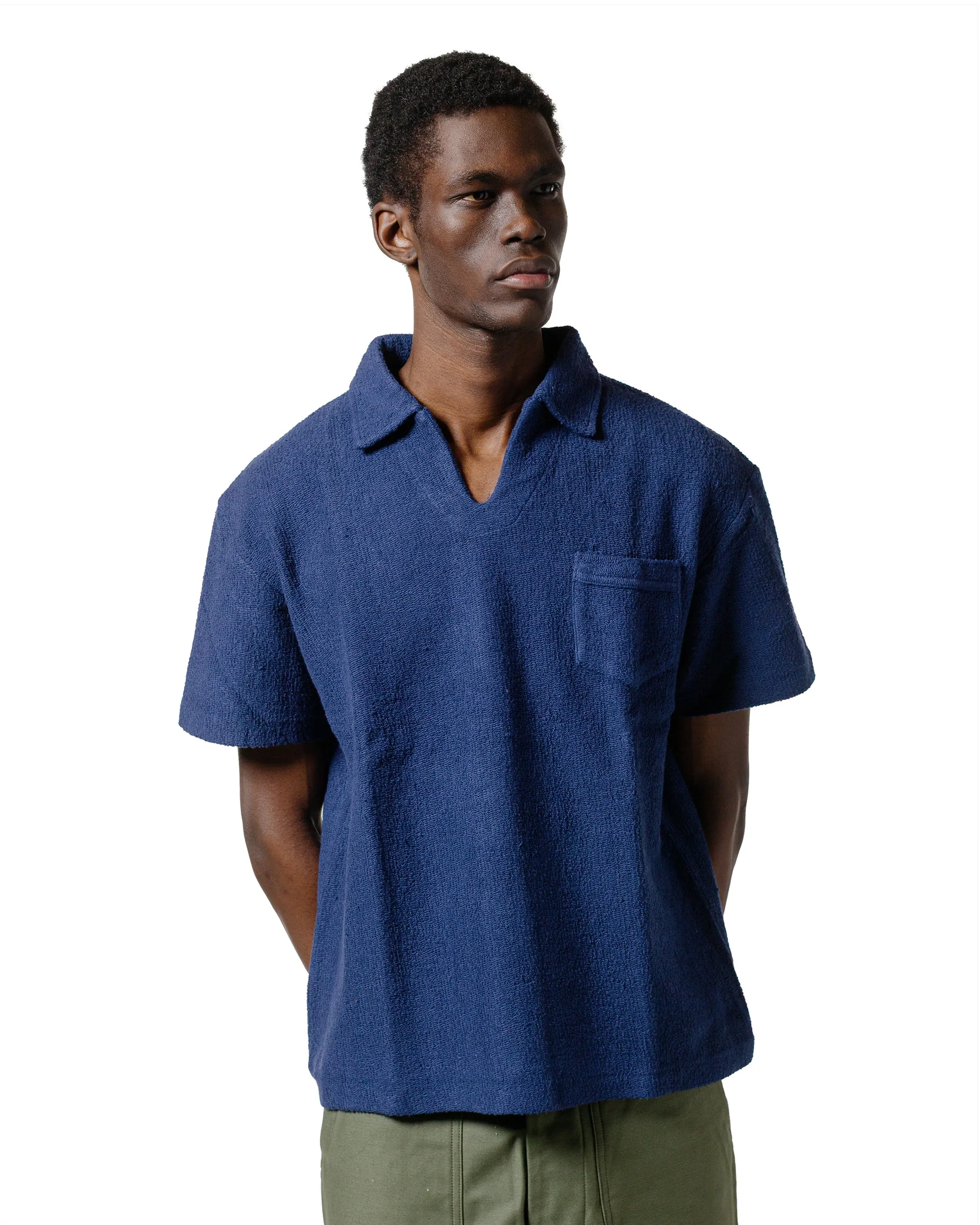 The Real McCoy's MC23017 Cotton Pile Skipper Navy Lace Accent