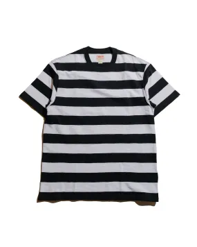 Summer Wardrobe Odor Control Finish The Real McCoy's BC24002 Buco Stripe Tee S/S White