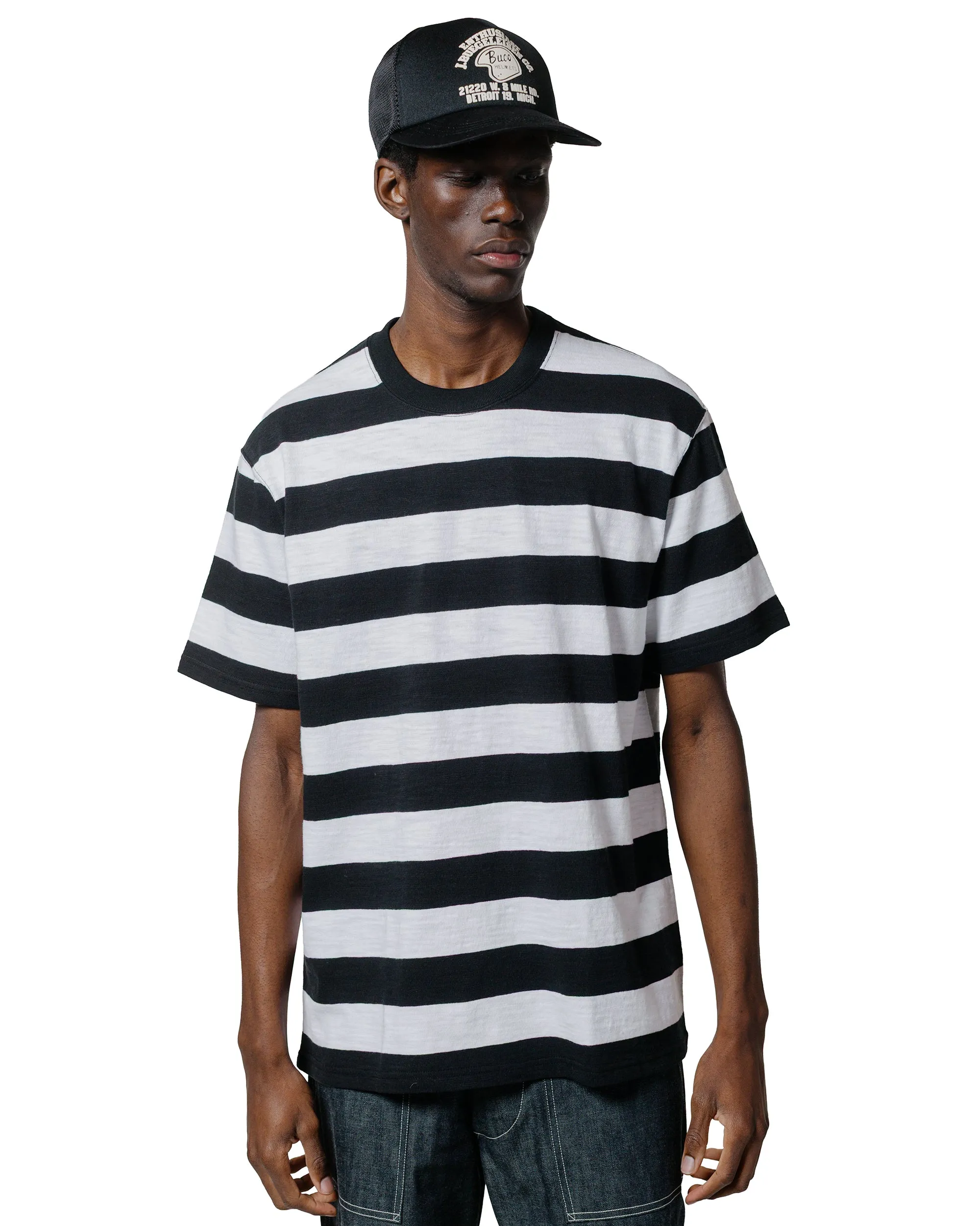 The Real McCoy's BC24002 Buco Stripe Tee S/S White timeless