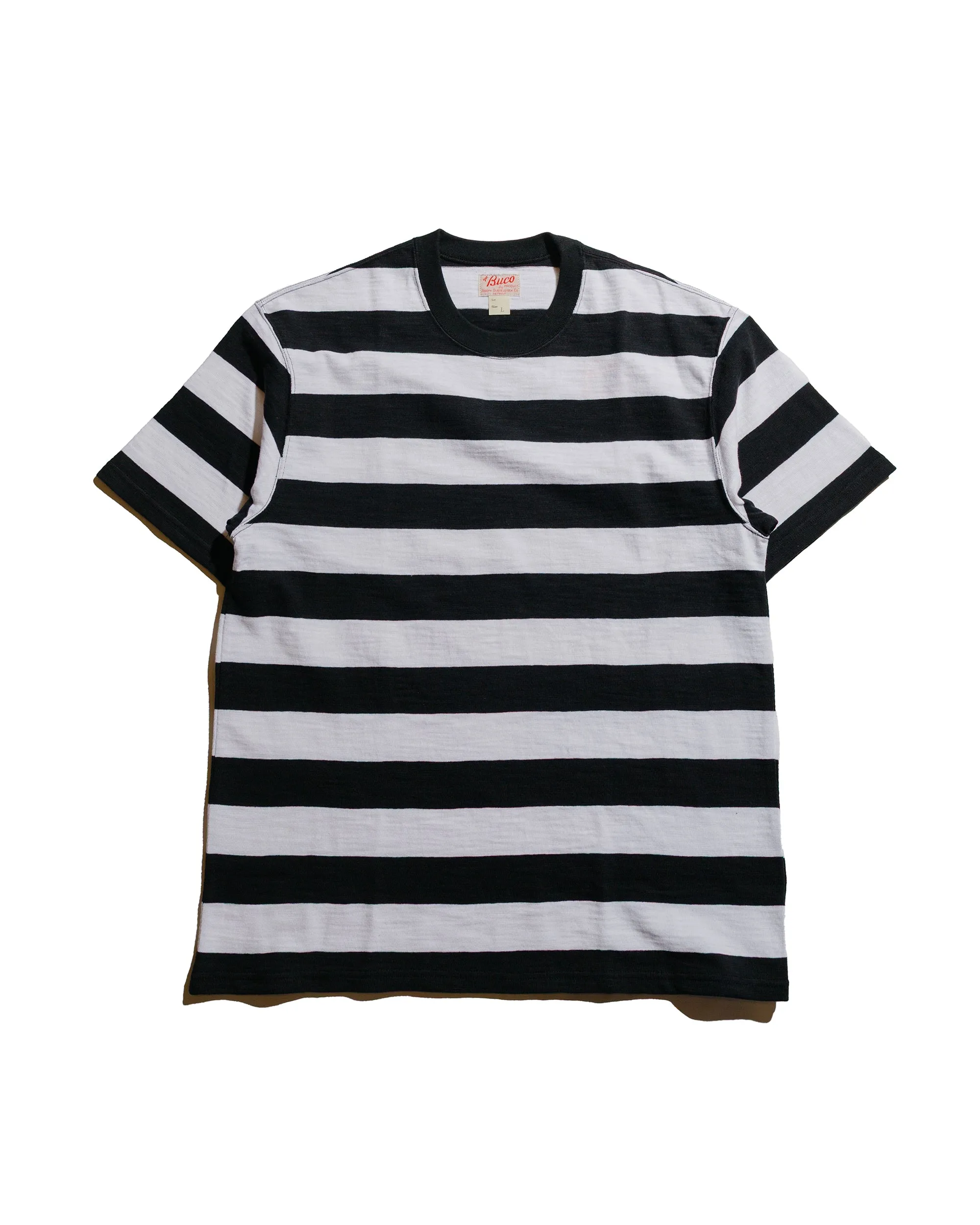 Summer Wardrobe Odor Control Finish The Real McCoy's BC24002 Buco Stripe Tee S/S White