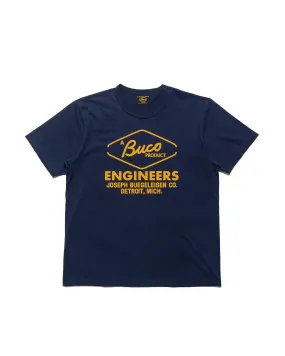 Smooth Neckline Odor Control Finish The Real McCoy's BC24003 Buco Tee / Engineers Navy