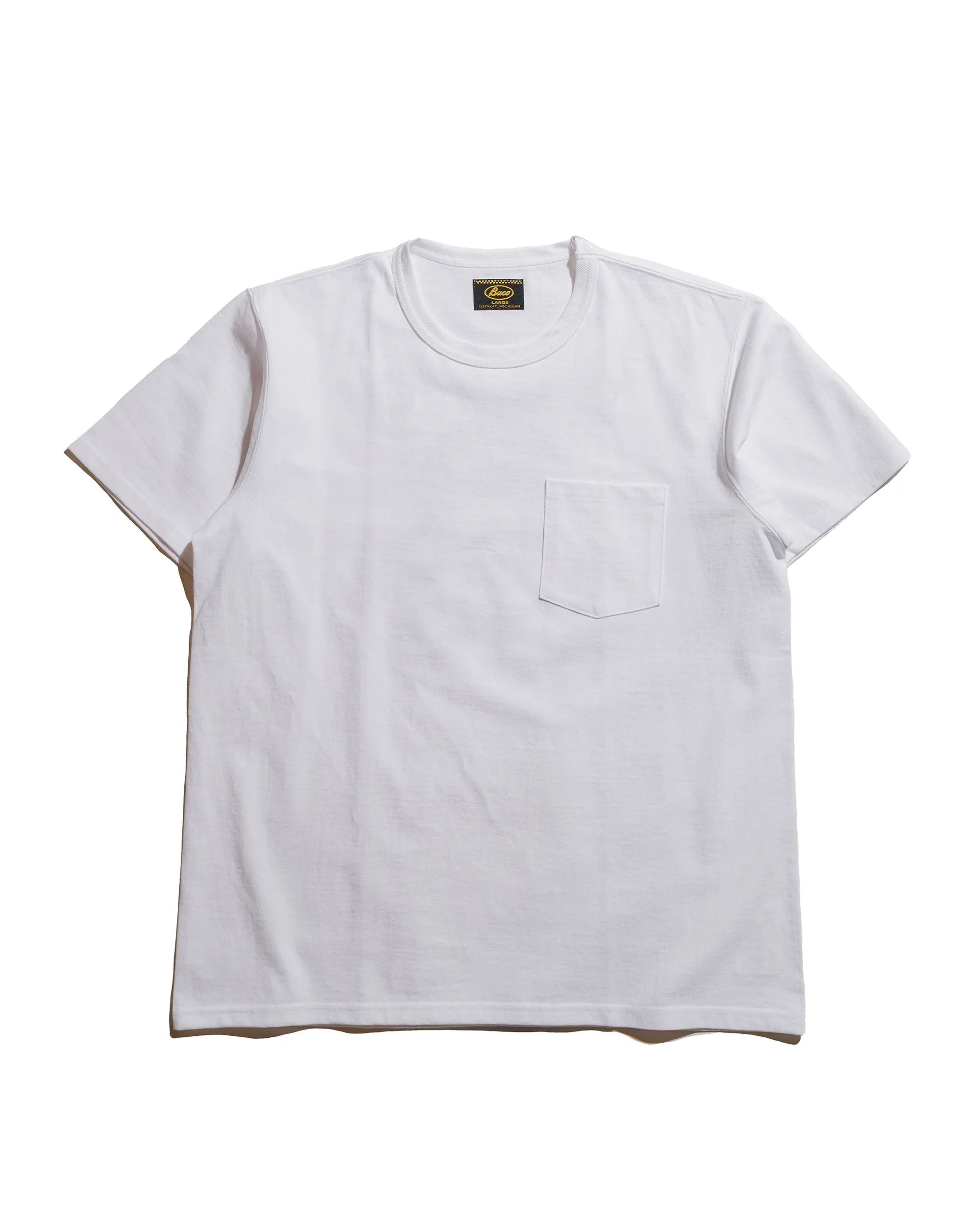 Chic Outfit Raw Edge Hem The Real McCoy's BC25003 Buco Tee / Skull Piston White