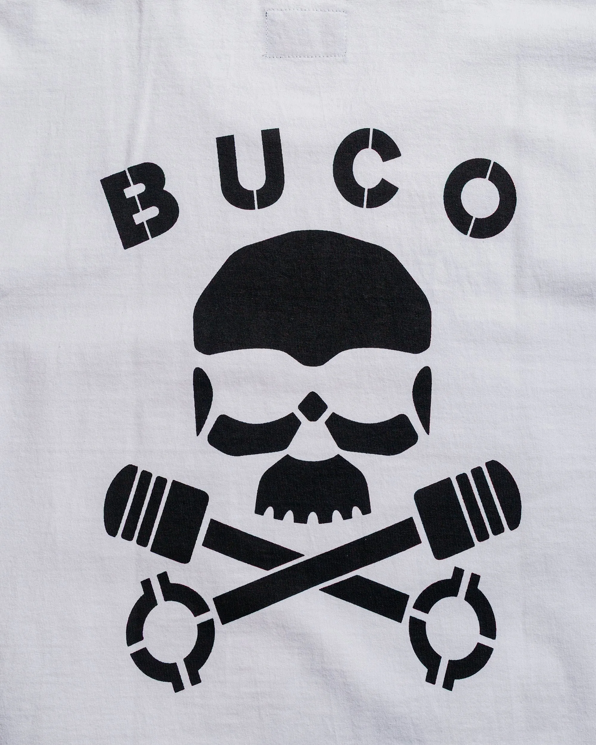 The Real McCoy's BC25003 Buco Tee / Skull Piston White Smart Layer FadeResistantPrint