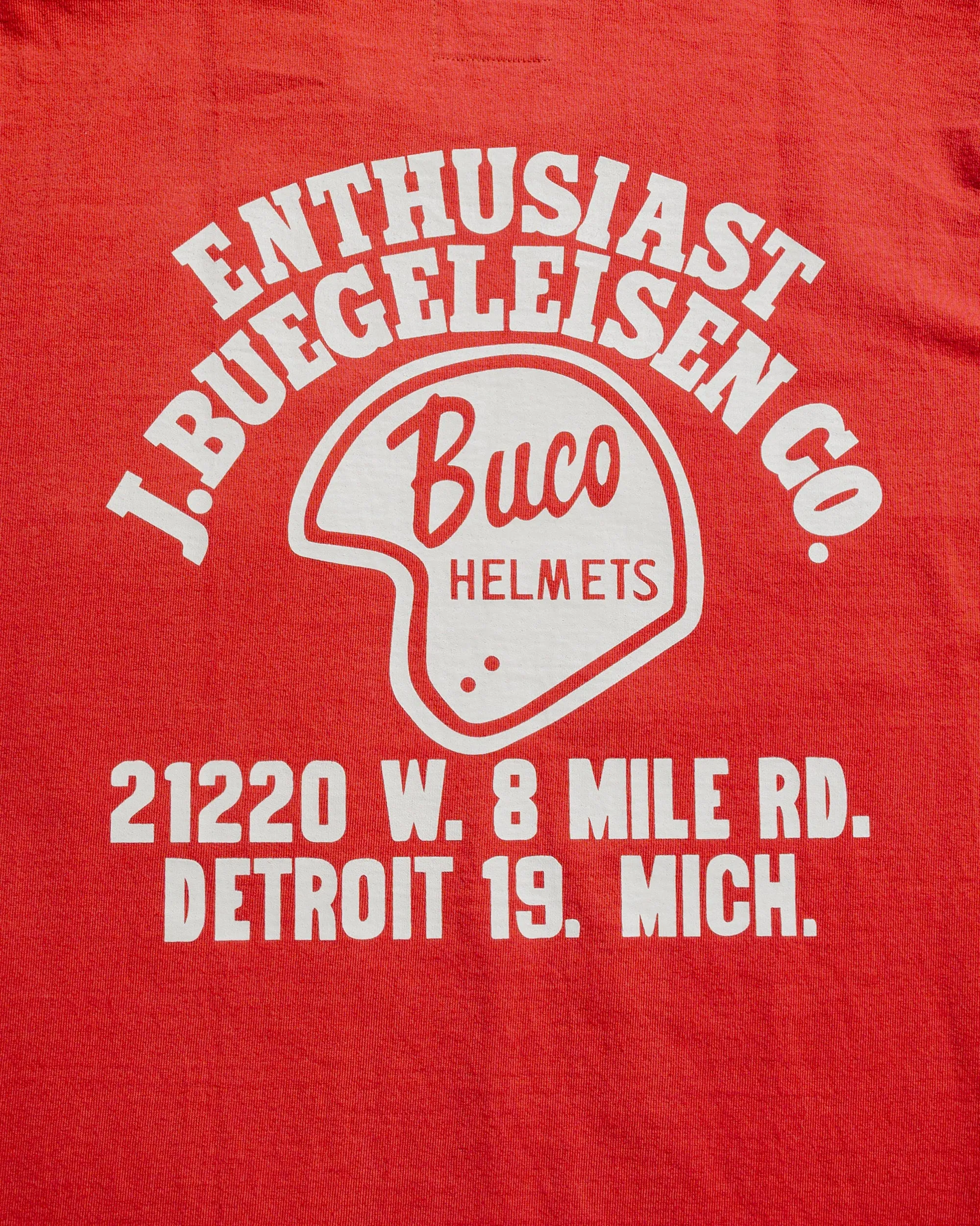The Real McCoy's BC25005 Buco Tee / Enthusiast Cherry Simple yet stylish TemperatureControl Fabric