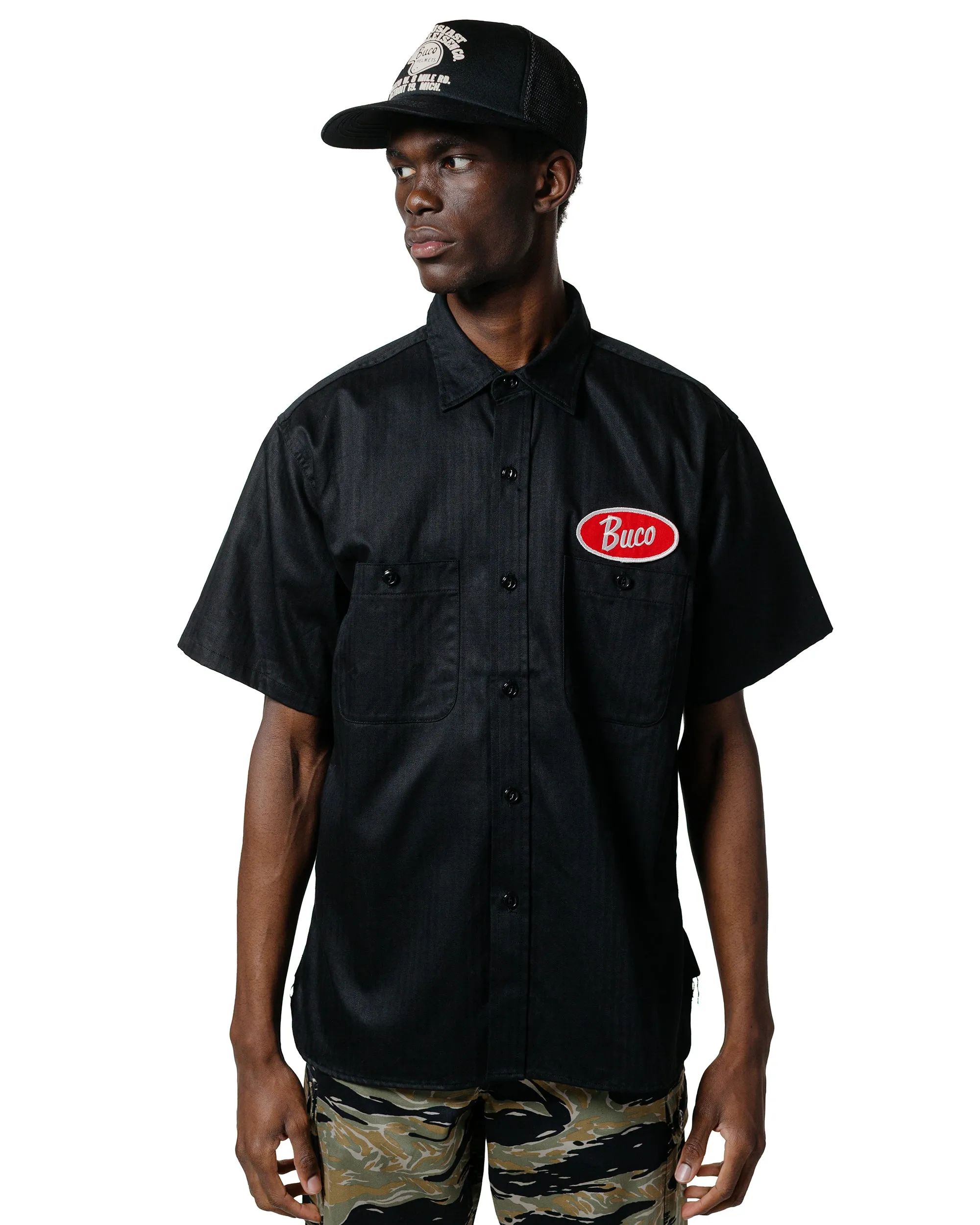 The Real McCoy's BS25001 Buco Workshirt S/S Culver City Black Gender Neutral