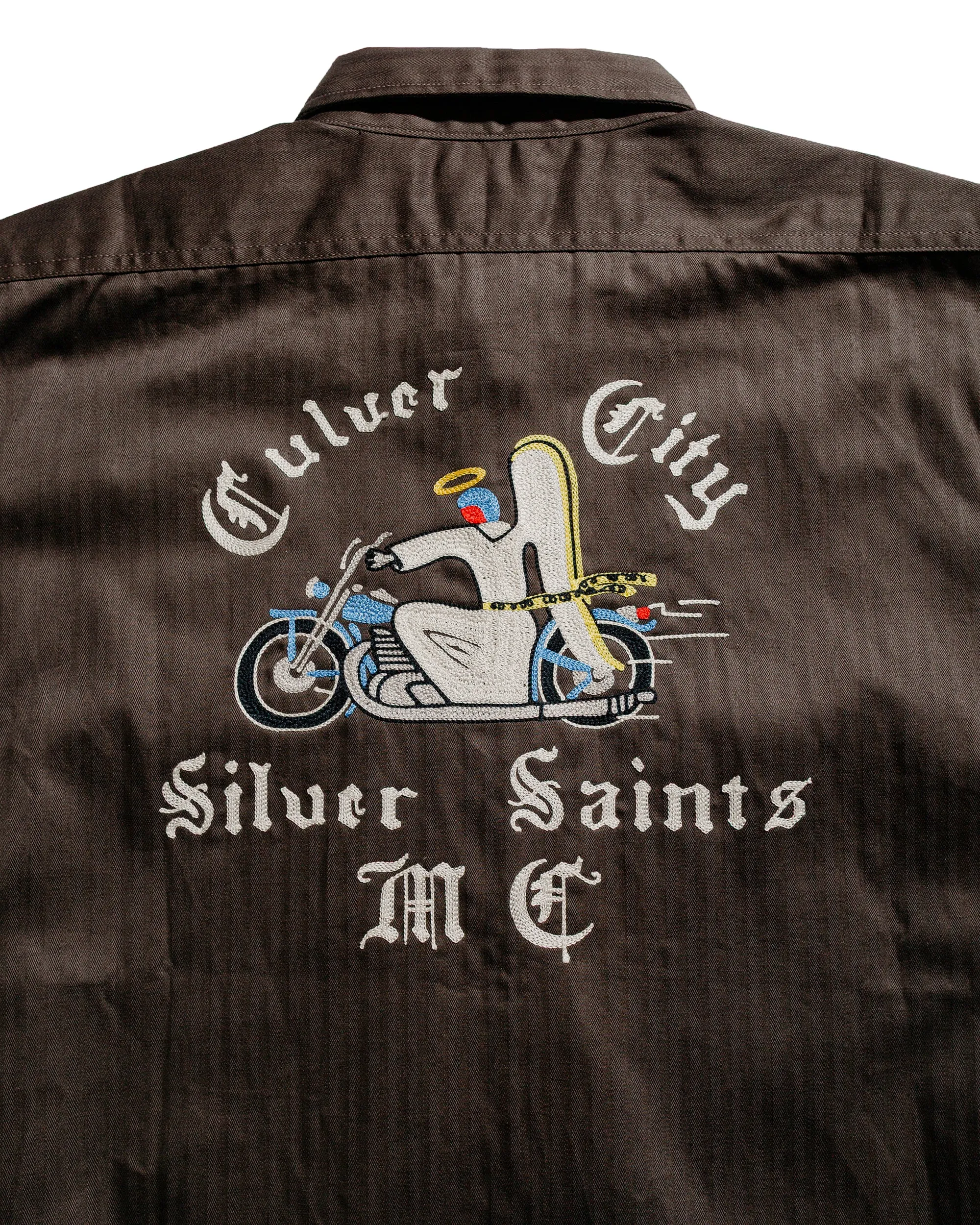 Polo Style Minimalist Design The Real McCoy's BS25001 Buco Workshirt S/S Culver City Steel