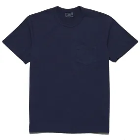 Comfy Look The Real McCoy's Joe McCoy MC16032 Overdyed Sportswear Pocket Tee Navy