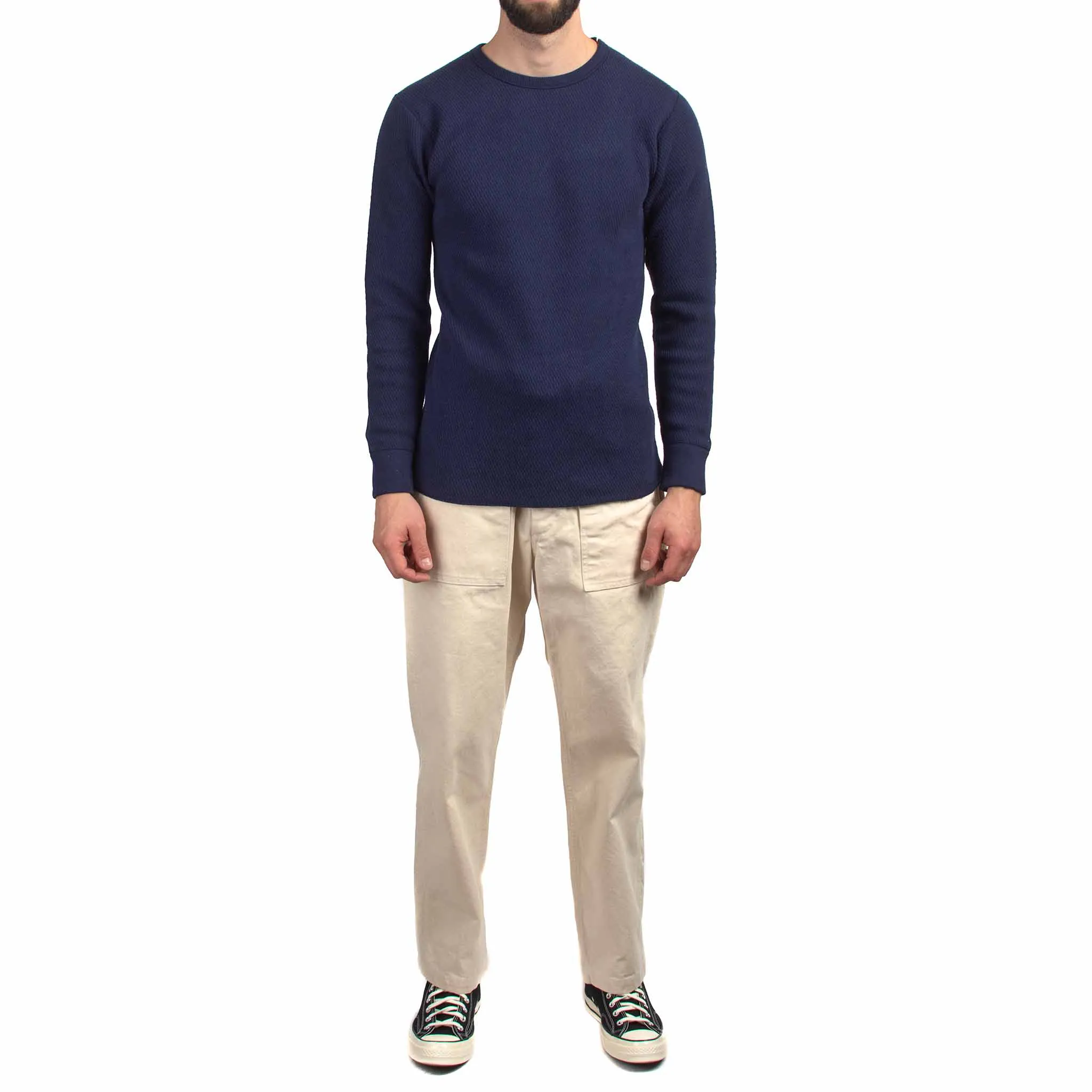 The Real McCoy's MC12110 Military Thermal Shirt Navy Friction Free Inner Lining