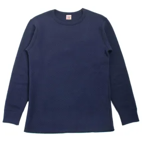 Casual Layer Look Comfy Design The Real McCoy's MC12110 Military Thermal Shirt Navy