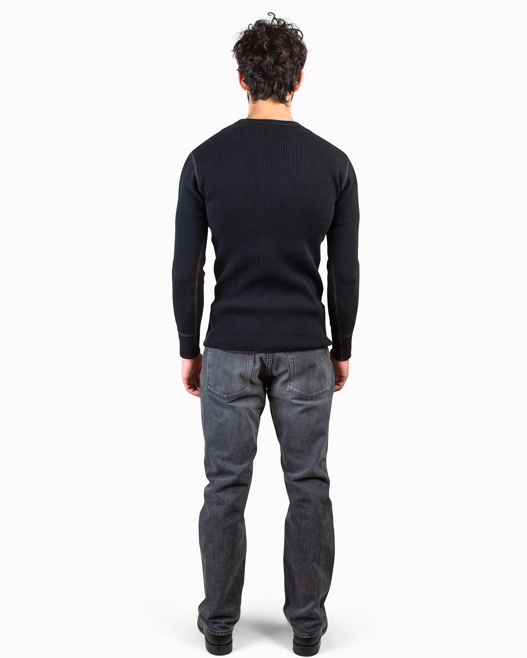 Effortless Vibe futuristic The Real McCoy's MC12123 Thermal Shirts Long Sleeve Black