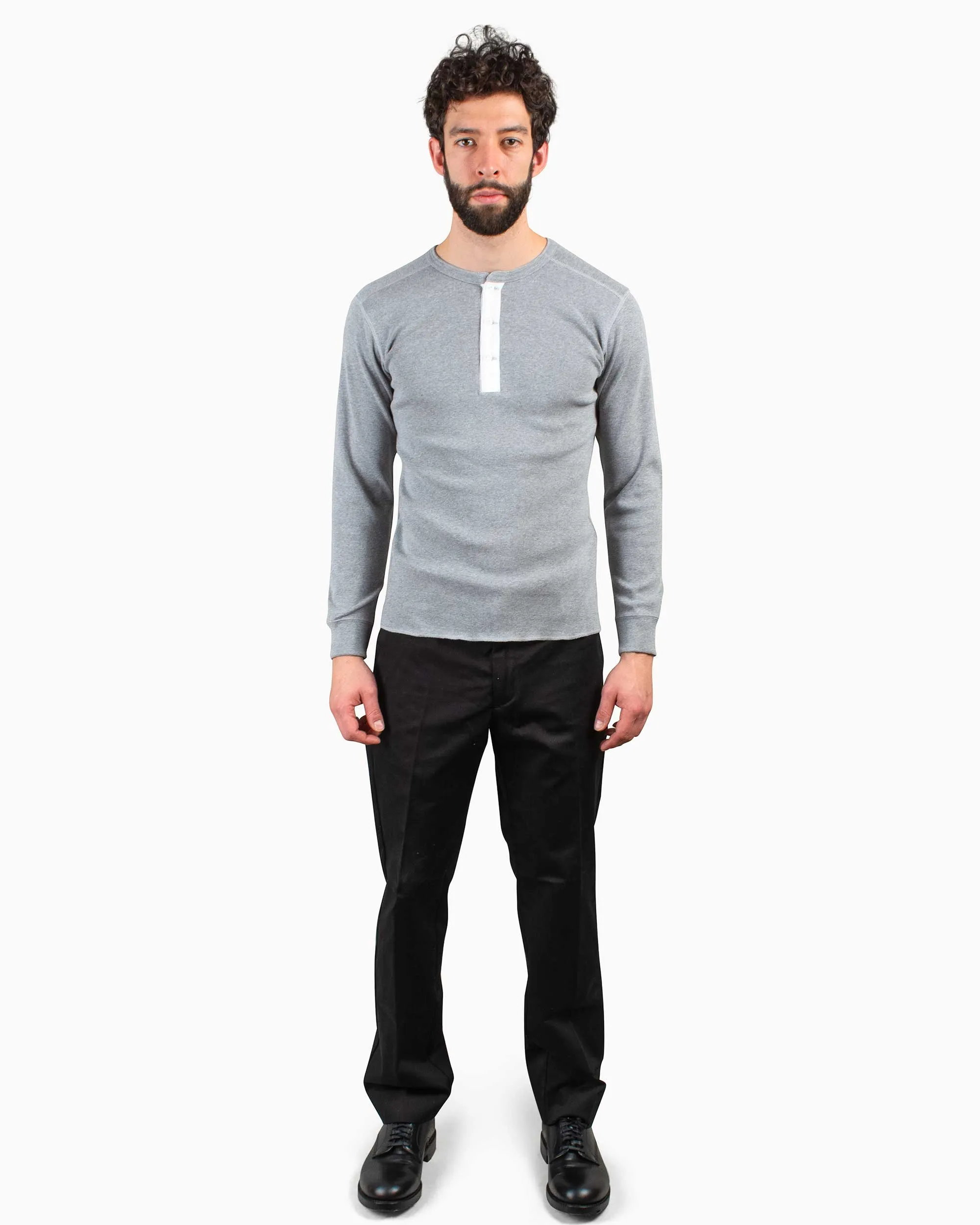 Bright Hue Fresh Active The Real McCoy's MC16117 Union Shirt Long Sleeve Grey