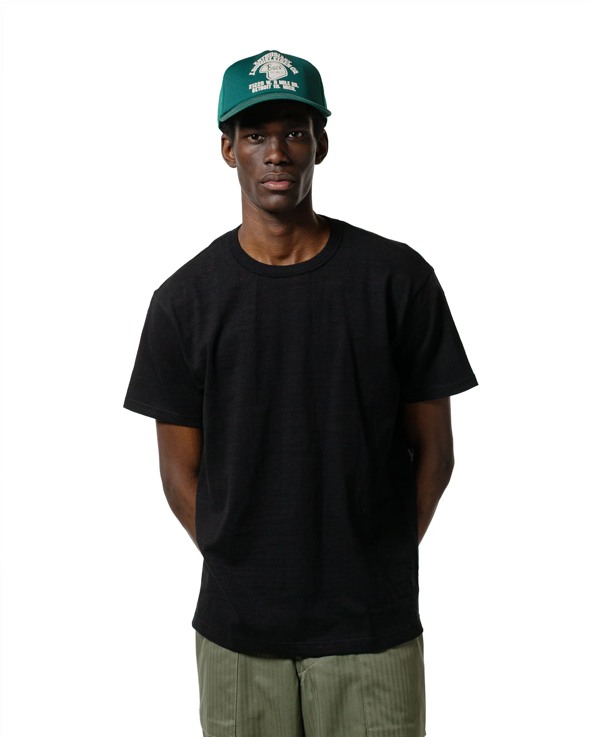 Affordable Fashion The Real McCoy's MC19010 Athletic T-Shirt / Loop-Wheel Black
