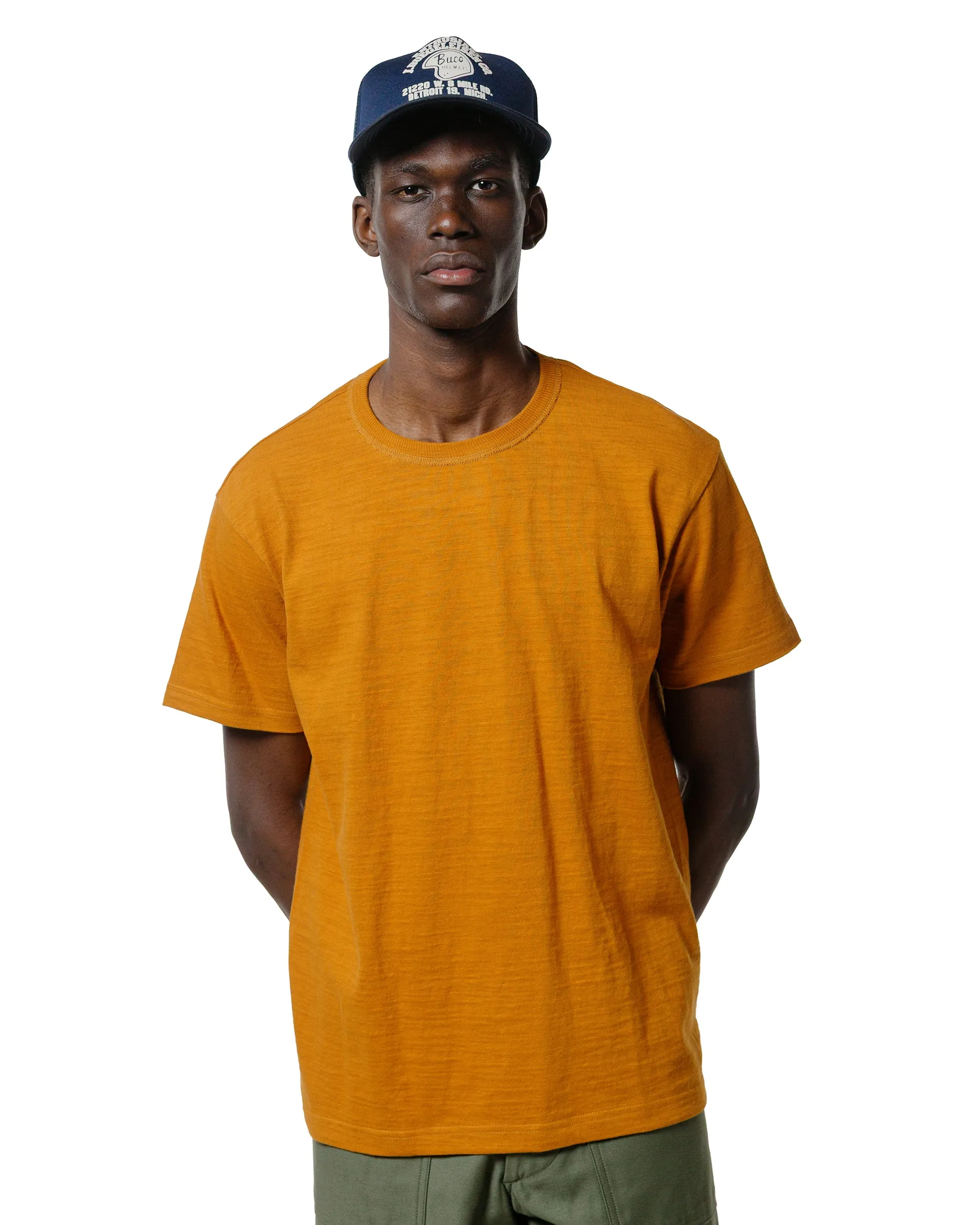 The Real McCoy's MC19010 Athletic T-Shirt / Loop-Wheel Mustard Universal Silhouette EasyCare Fabric