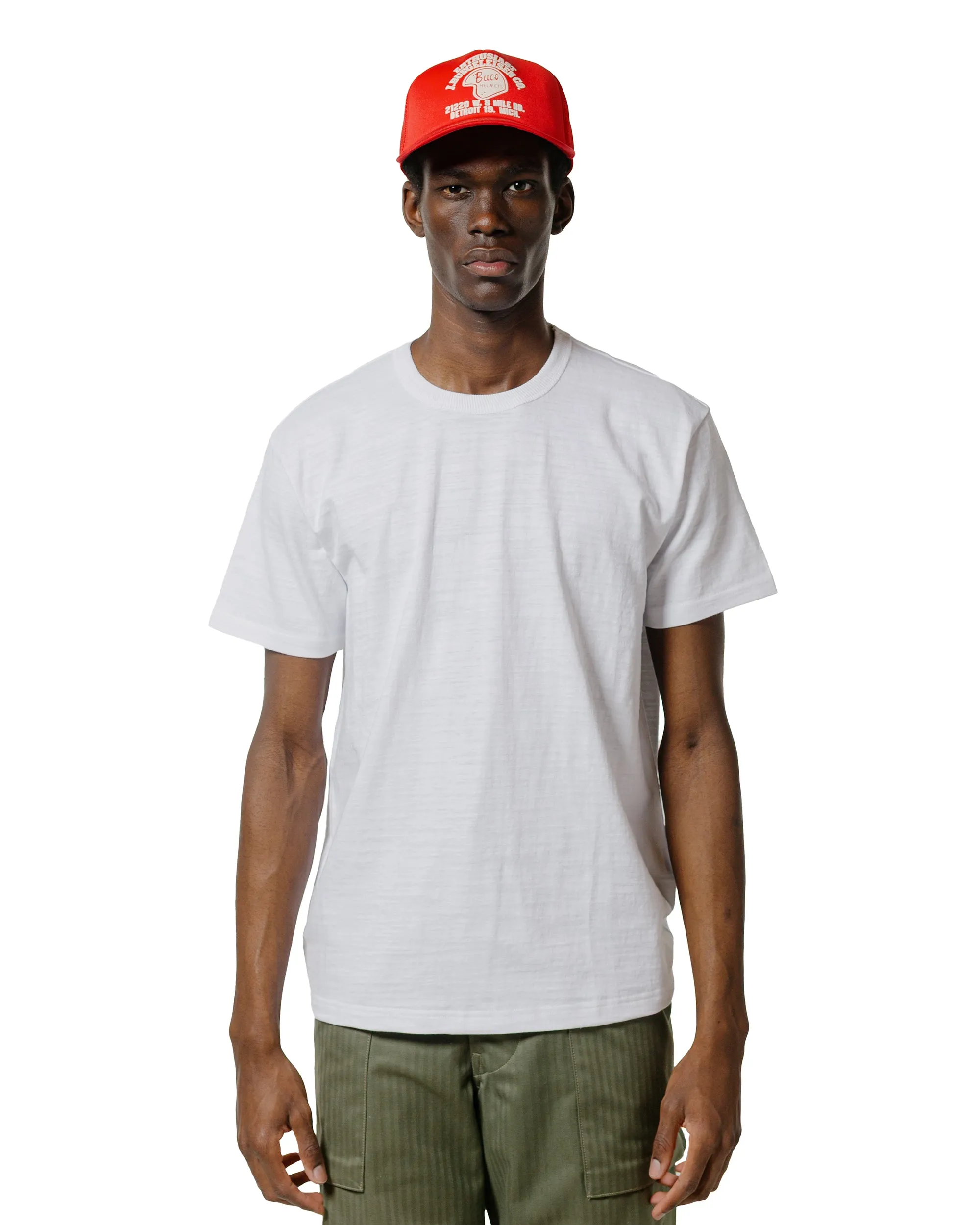 The Real McCoy's MC19010 Athletic T-Shirt / Loop-Wheel White Everyday Comfort