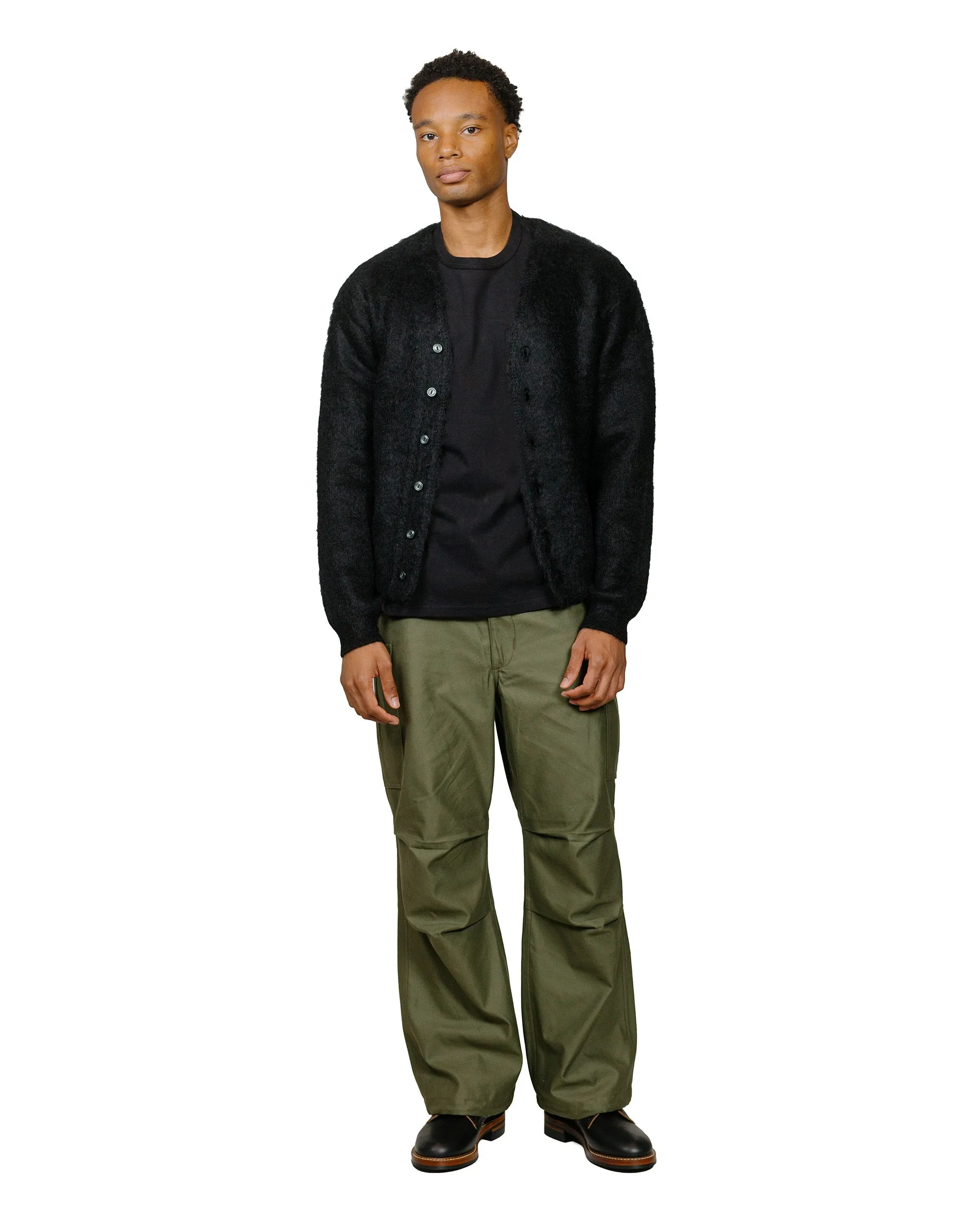 Cozy Vibe The Real McCoy's MC19103 JM Mohair Cardigan Black