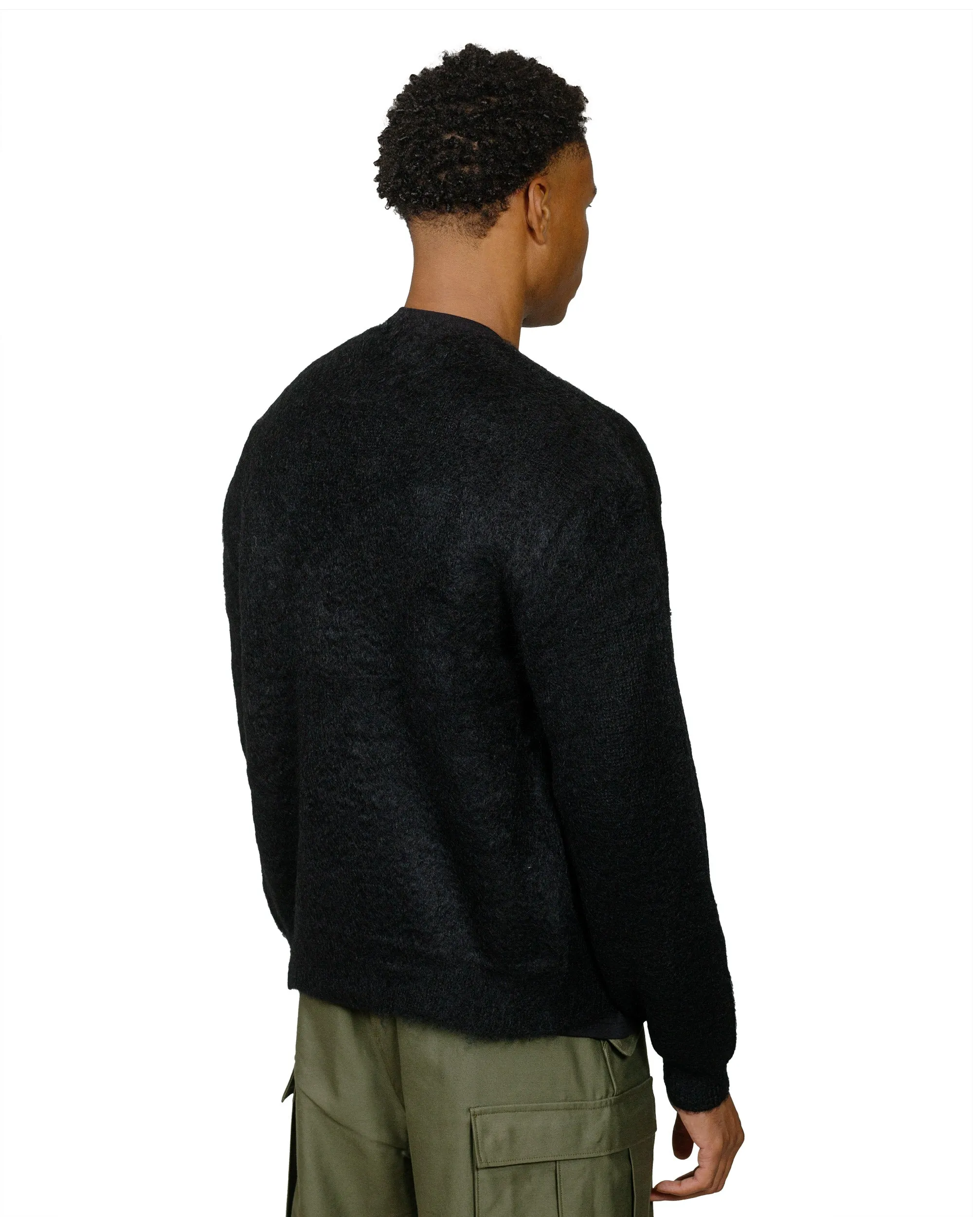 Cotton Blend product brand name recognition The Real McCoy's MC19103 JM Mohair Cardigan Black