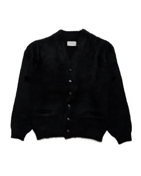 fringe accents Fashion Basic The Real McCoy's MC19103 JM Mohair Cardigan Black