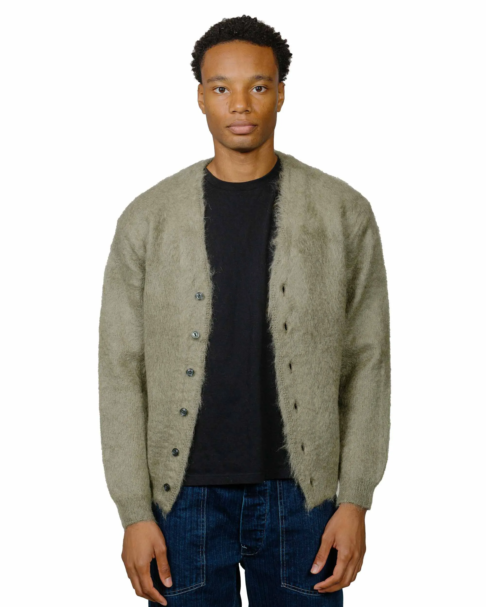 The Real McCoy's MC19103 JM Mohair Cardigan Mint Fleece product premium quality assurance