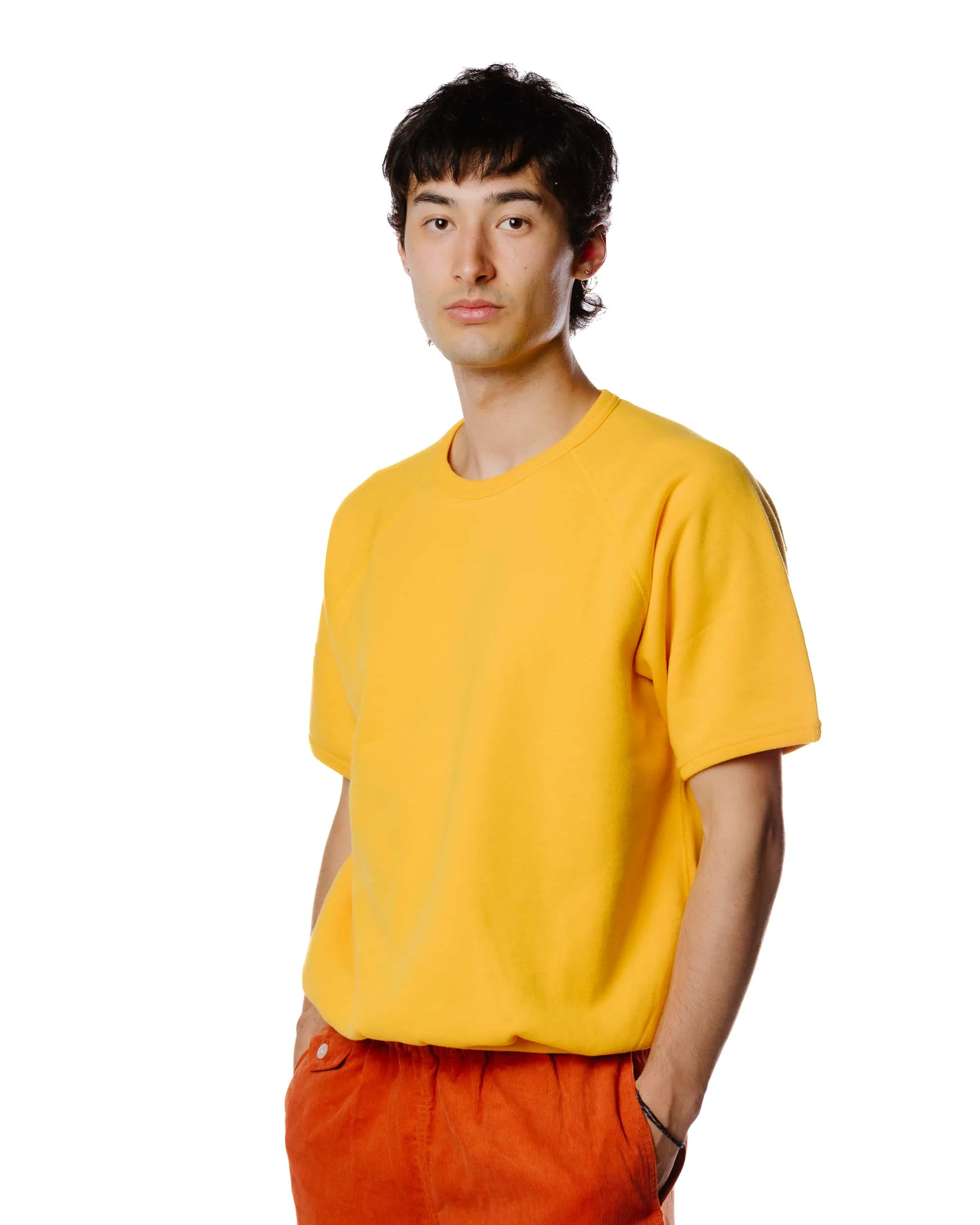 The Real McCoy??s MC20005 9oz. Loopwheel S/S Sweatshirt Yellow earthy colors product ring elegance