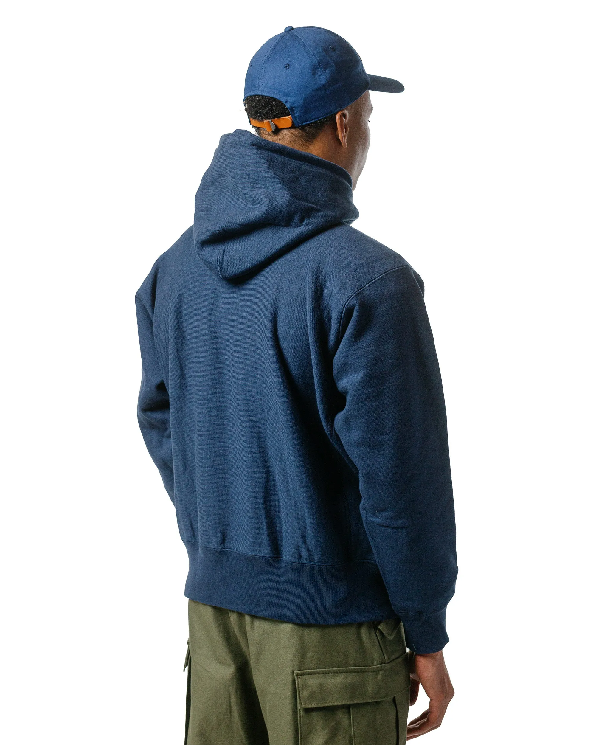 The Real McCoy's MC20113 Heavyweight Hooded Sweatshirt Navy Warm Top