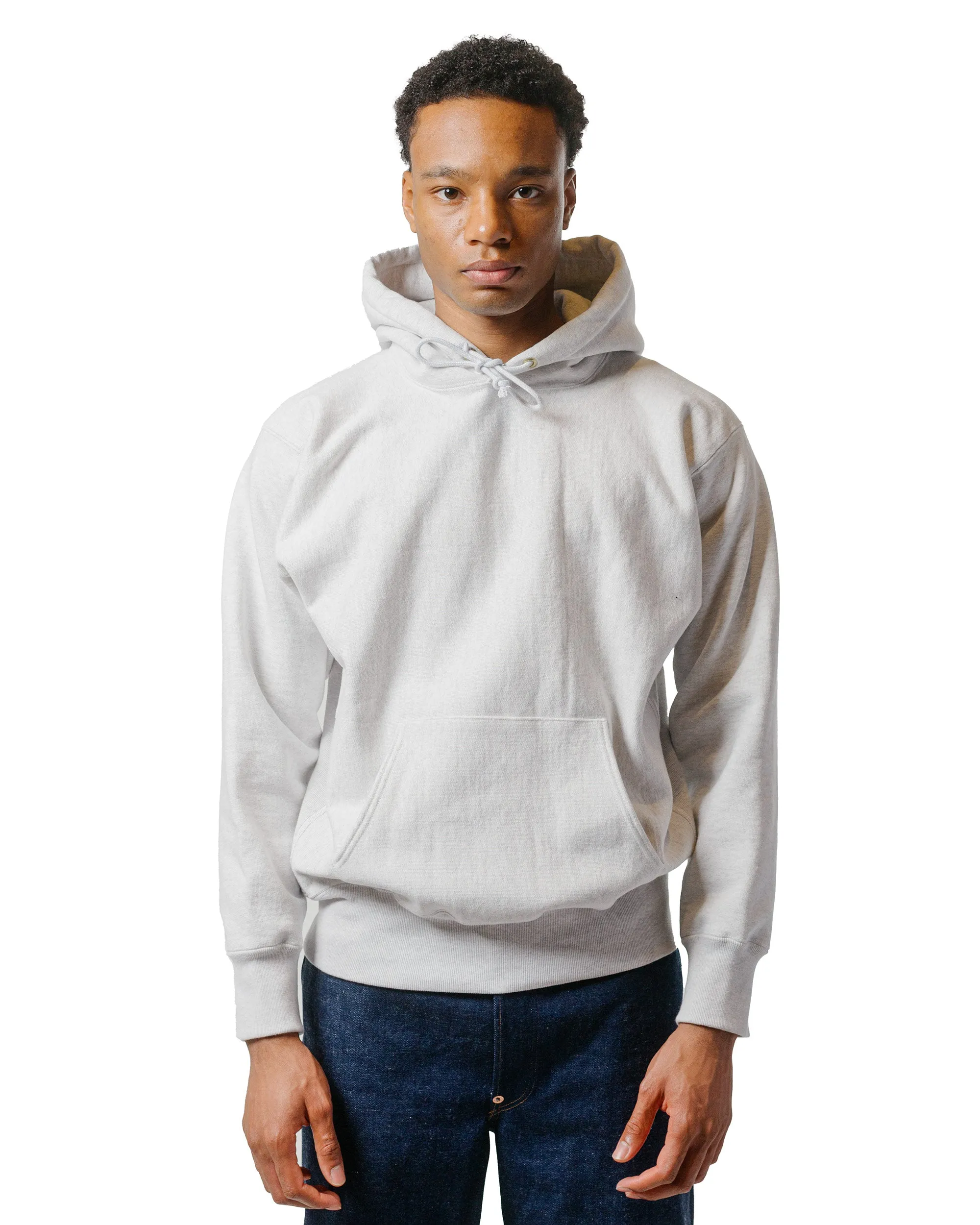 Smart Fashion The Real McCoy's MC20113 Heavyweight Hooded Sweatshirt Silver Grey