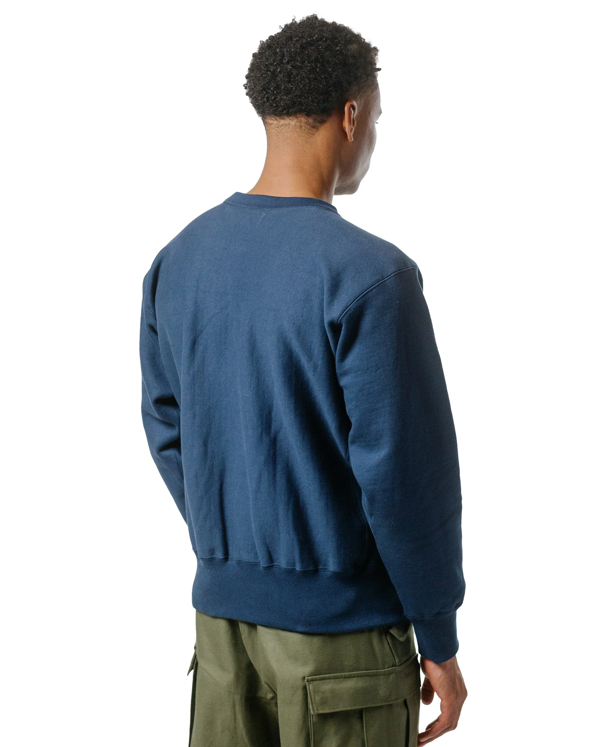 Street Essential The Real McCoy's MC20114 Heavyweight Crewneck Sweatshirt Navy
