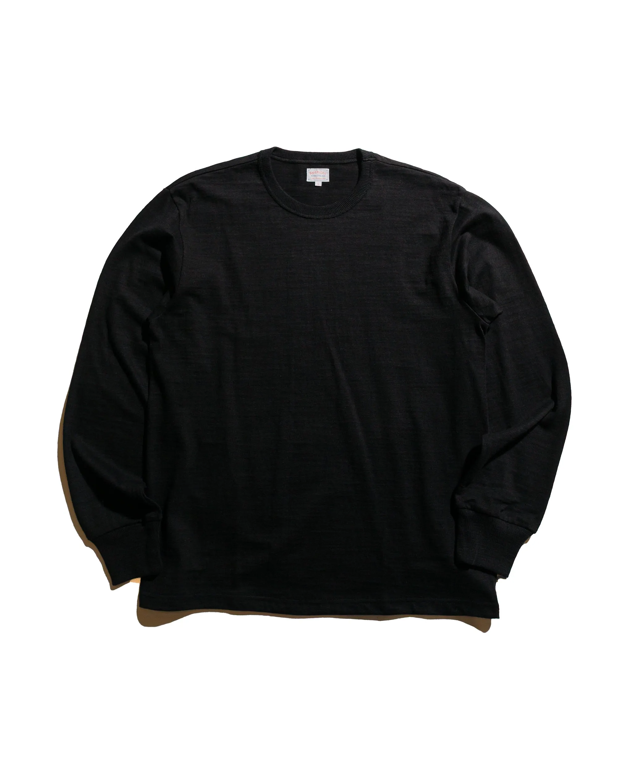 The Real McCoy's MC21109 Athletic L/S T-Shirt / Loop-Wheel Black Seasonal Layering