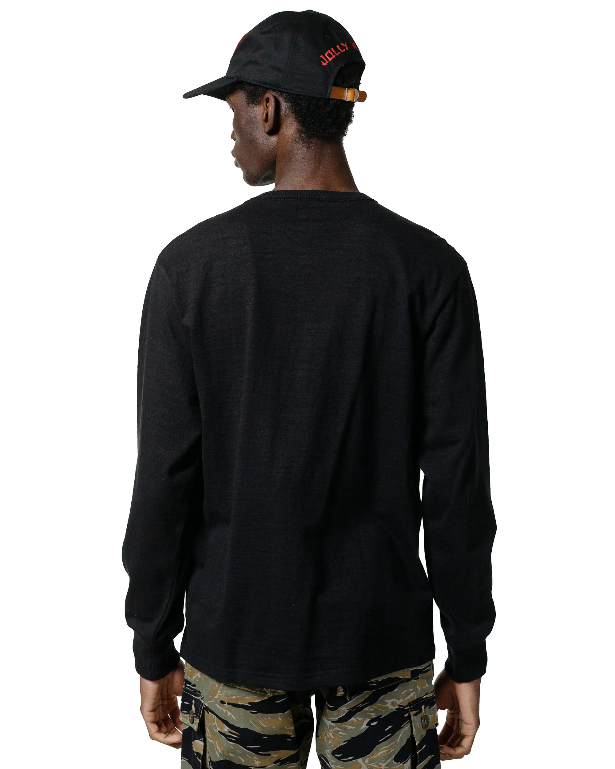 Durable Stitching The Real McCoy's MC21109 Athletic L/S T-Shirt / Loop-Wheel Black