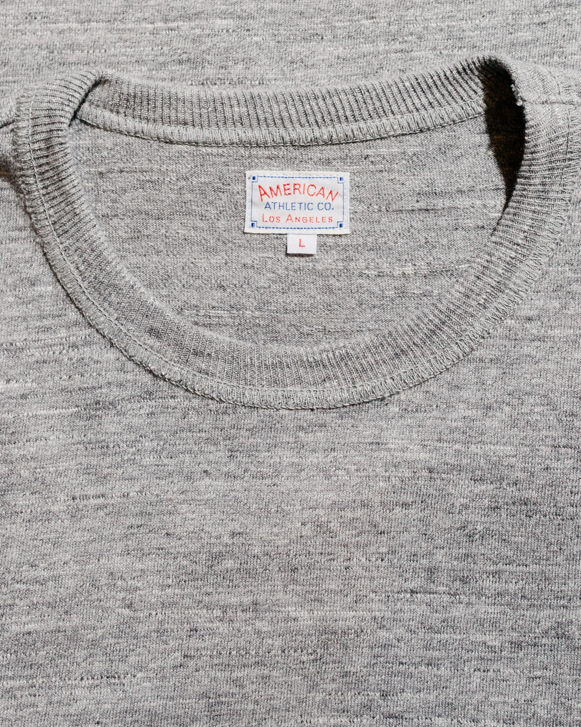 The Real McCoy's MC21109 Athletic L/S T-Shirt / Loop-Wheel Grey Cool Layering Anti Pilling Finish