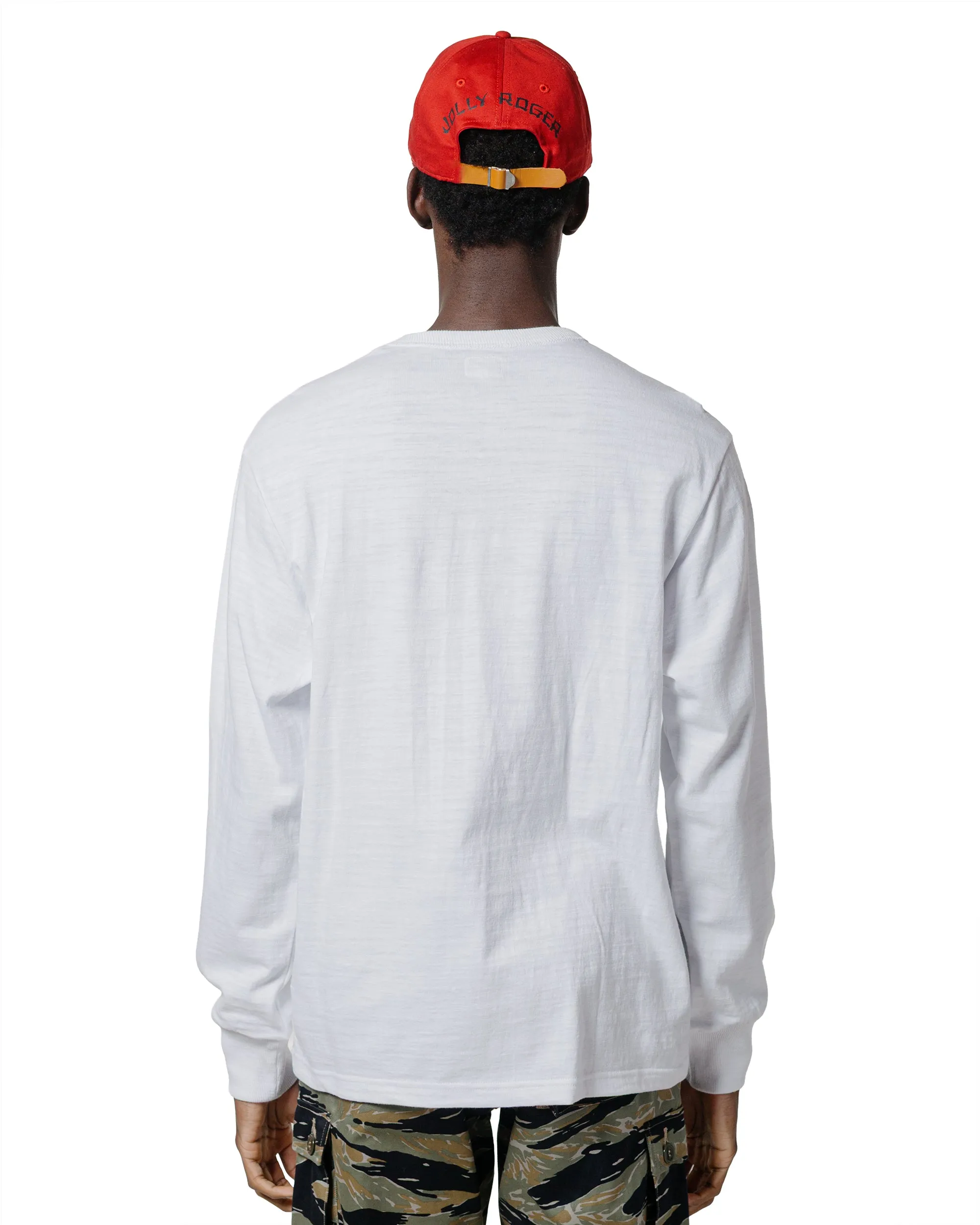 The Real McCoy's MC21109 Athletic L/S T-Shirt / Loop-Wheel White Daily Outfit PreShrunkCotton