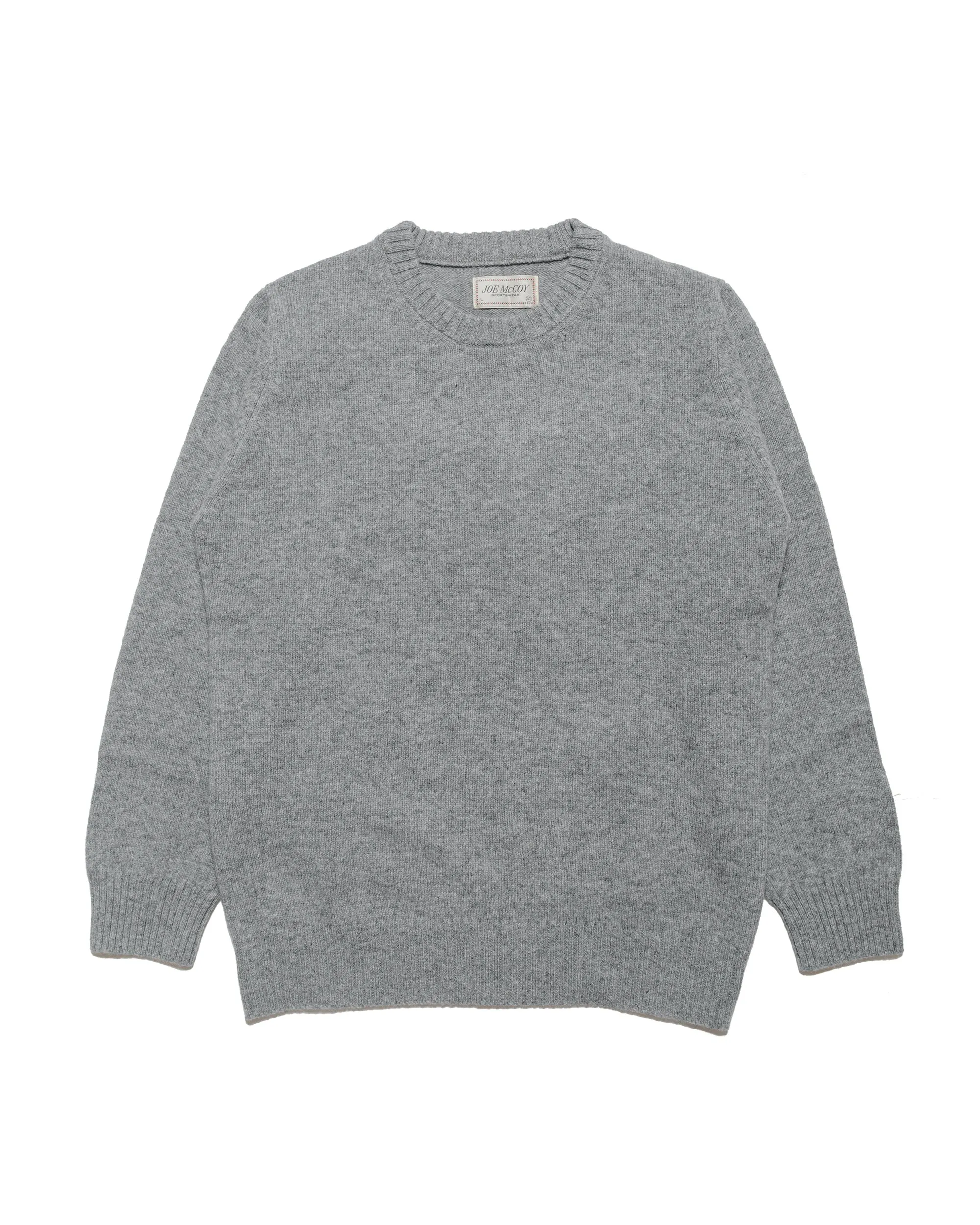 Layered Wear The Real McCoy's MC21114 Wool Crewneck Sweater Grey