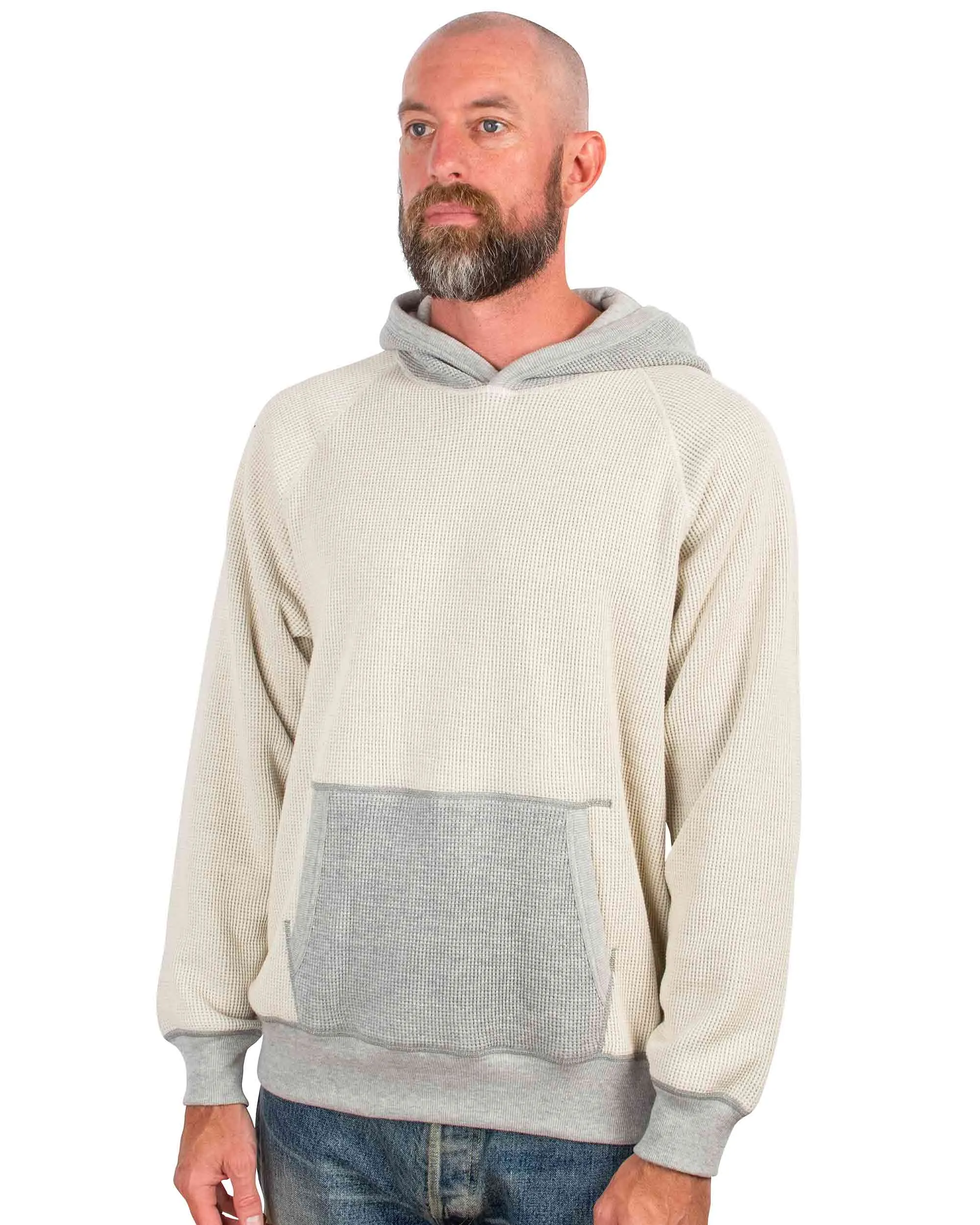 The Real McCoy's MC22005 Thermal Sweatshirt (Two-Tone) Grey Outdoor Minimal