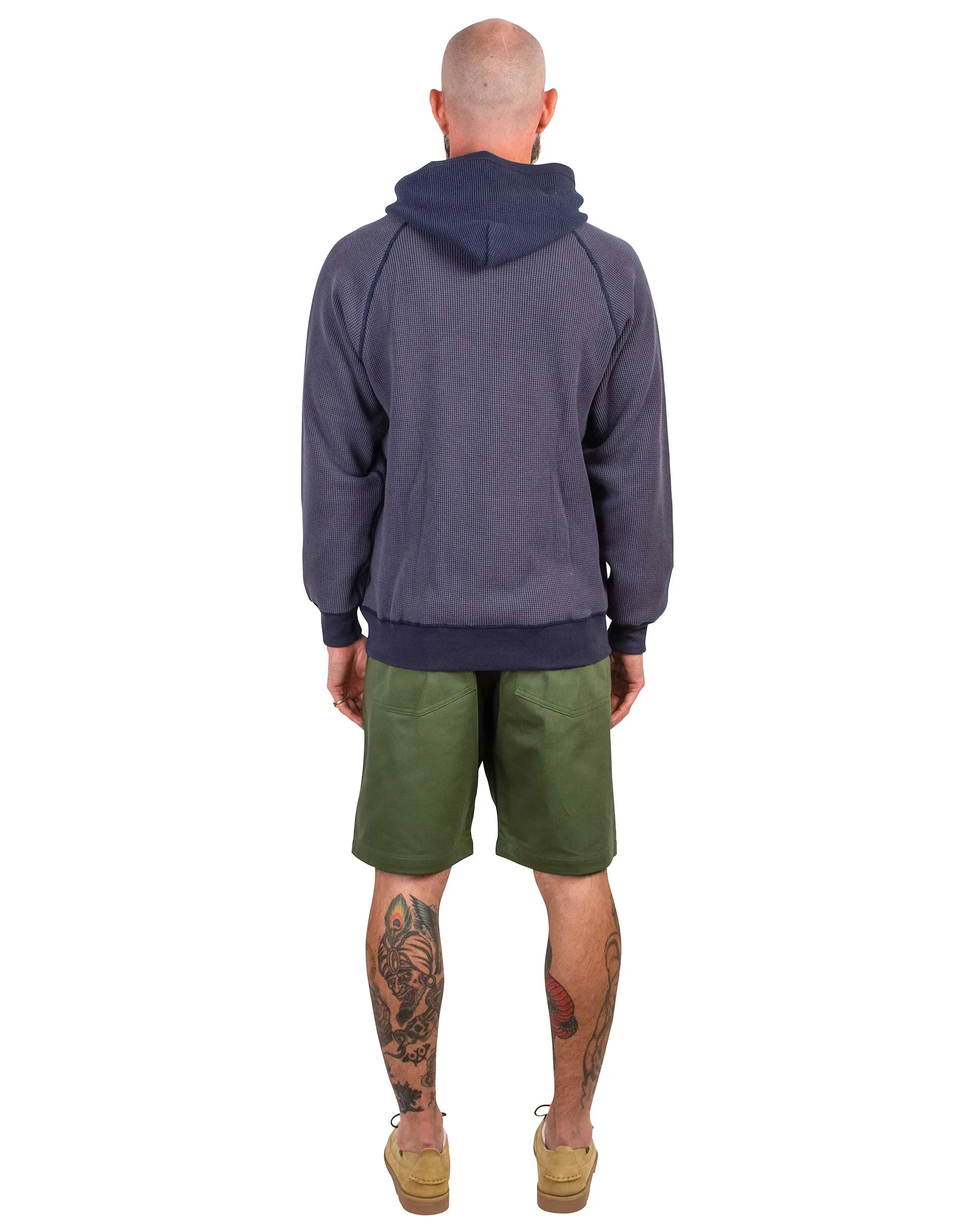 The Real McCoy's MC22005 Thermal Sweatshirt (Two-Tone) Navy right for outdoor activities