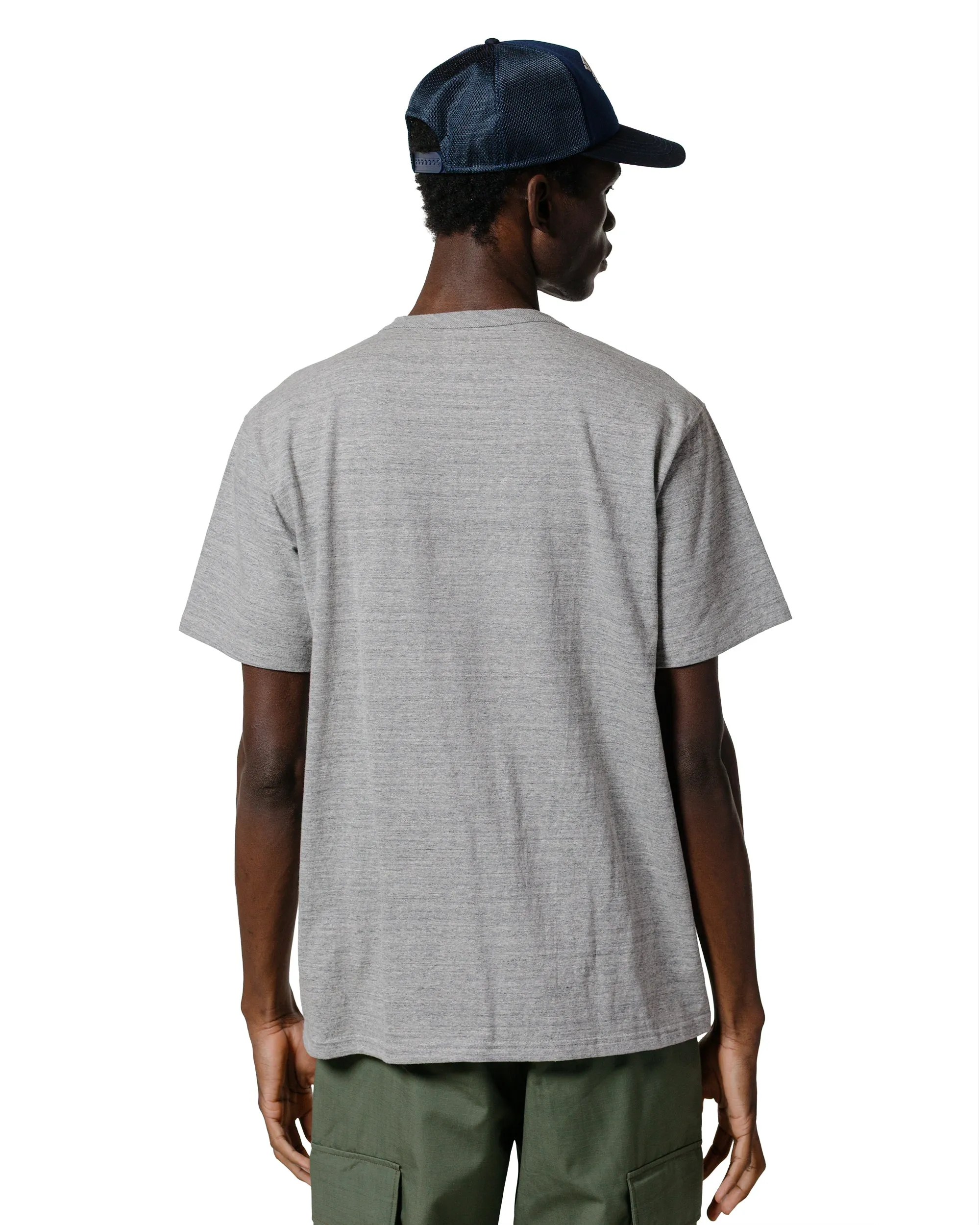 Slim Fit Design Comfort Wearable The Real McCoy's MC22006 Pocket Tee Gray