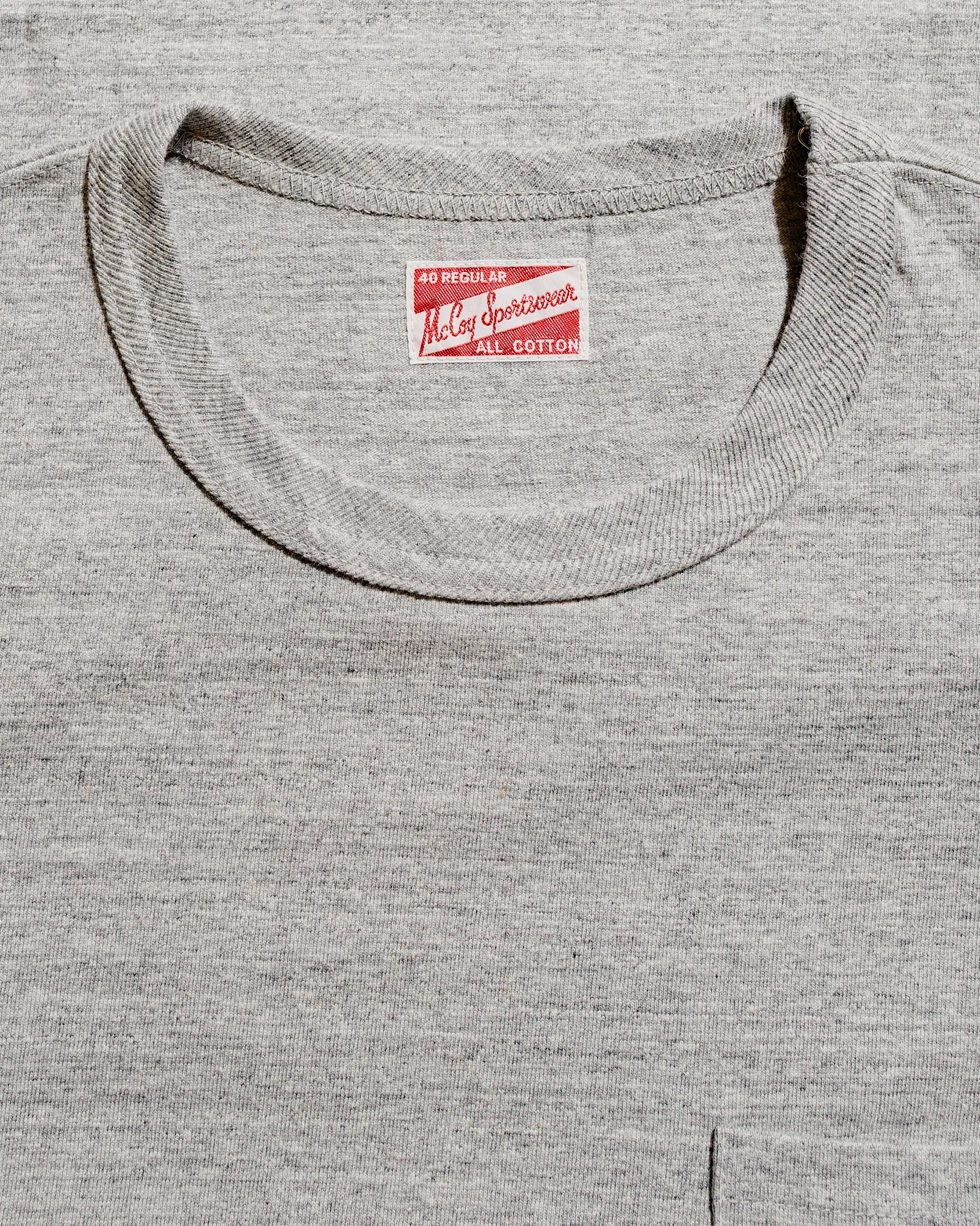 Outdoor Sports Comfortable Look The Real McCoy's MC22006 Pocket Tee Gray